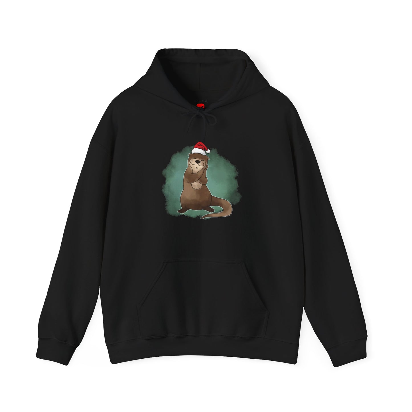 Sweat à capuche unisexe - Loutre de Noël 13