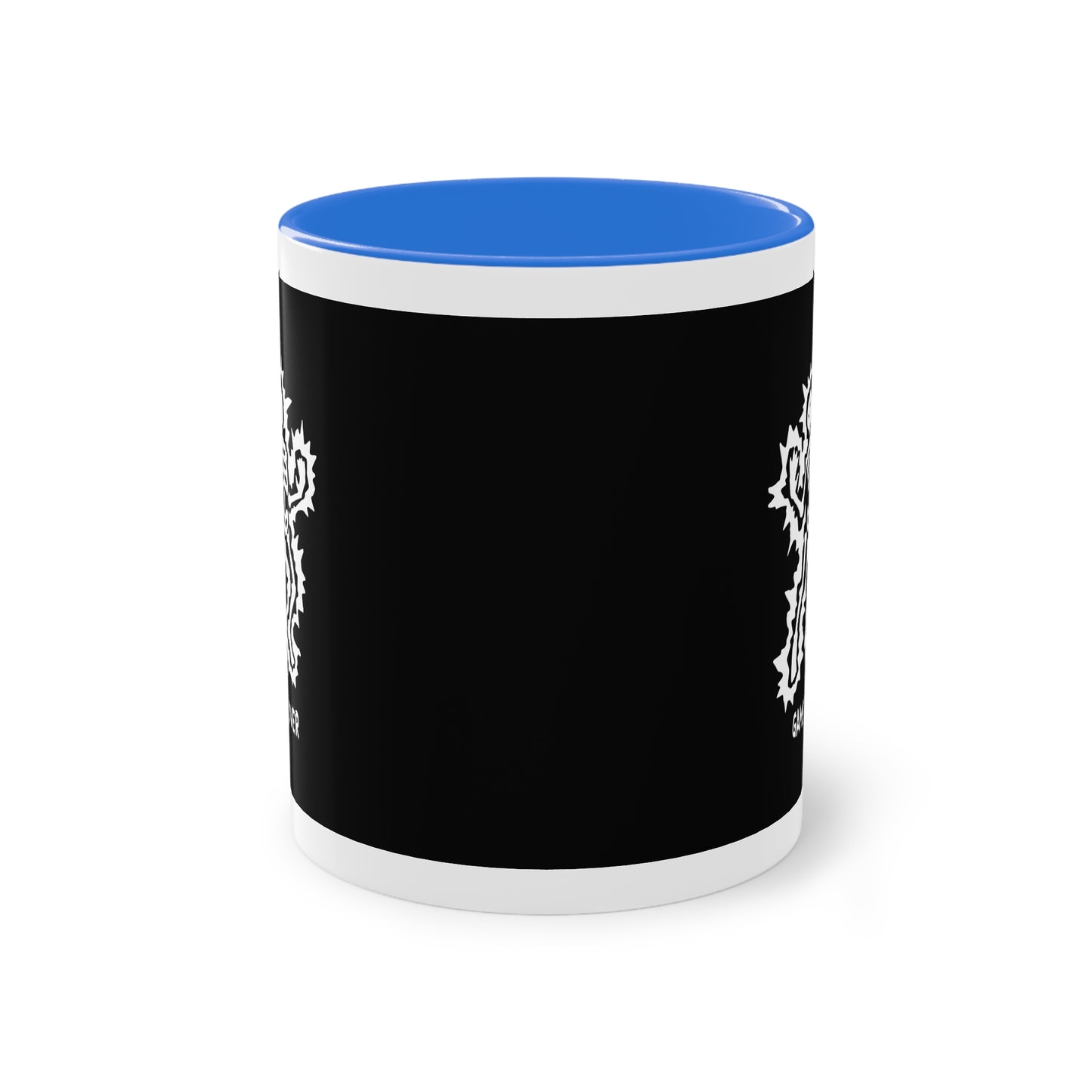 Two Tone Mug - Halloween Skeleton 'Game Over' Design - ALIQUOS