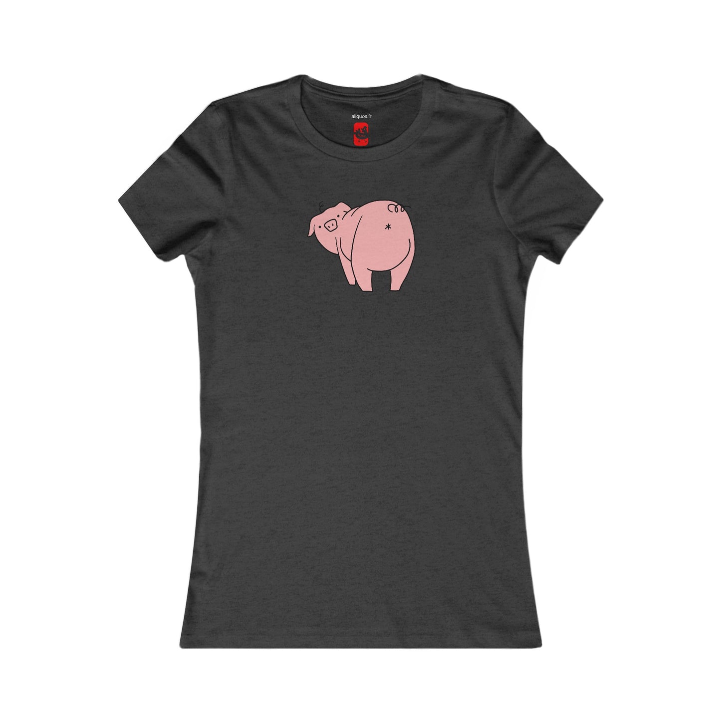 Piggy Rear Women's fitted Tee - ALIQUOS