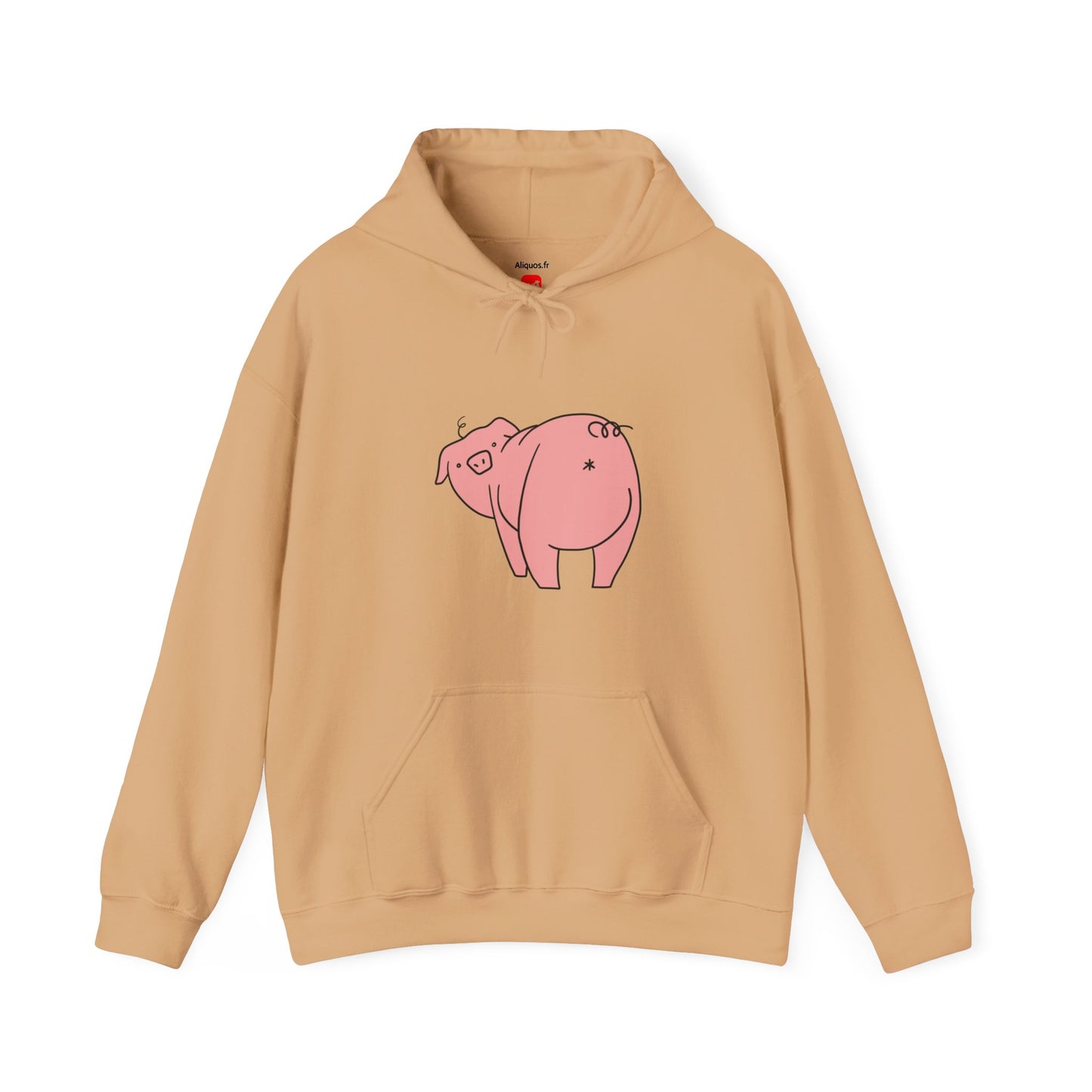 Piggy Rear Unisex Hooded Sweatshirt - ALIQUOS