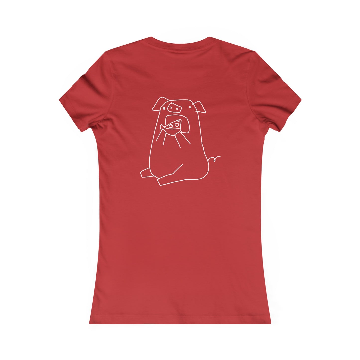 Pizza Piggy Women's fitted Tee - ALIQUOS