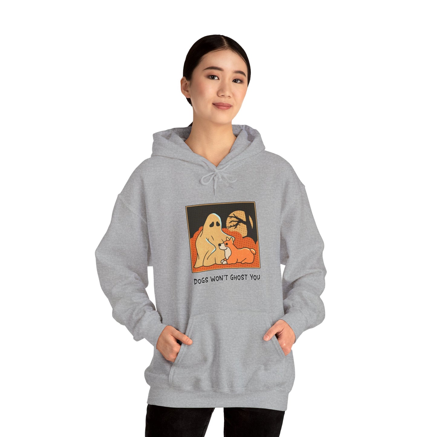 Unisex Hooded Sweatshirt -  'Dogs Won't Ghost You' - ALIQUOS