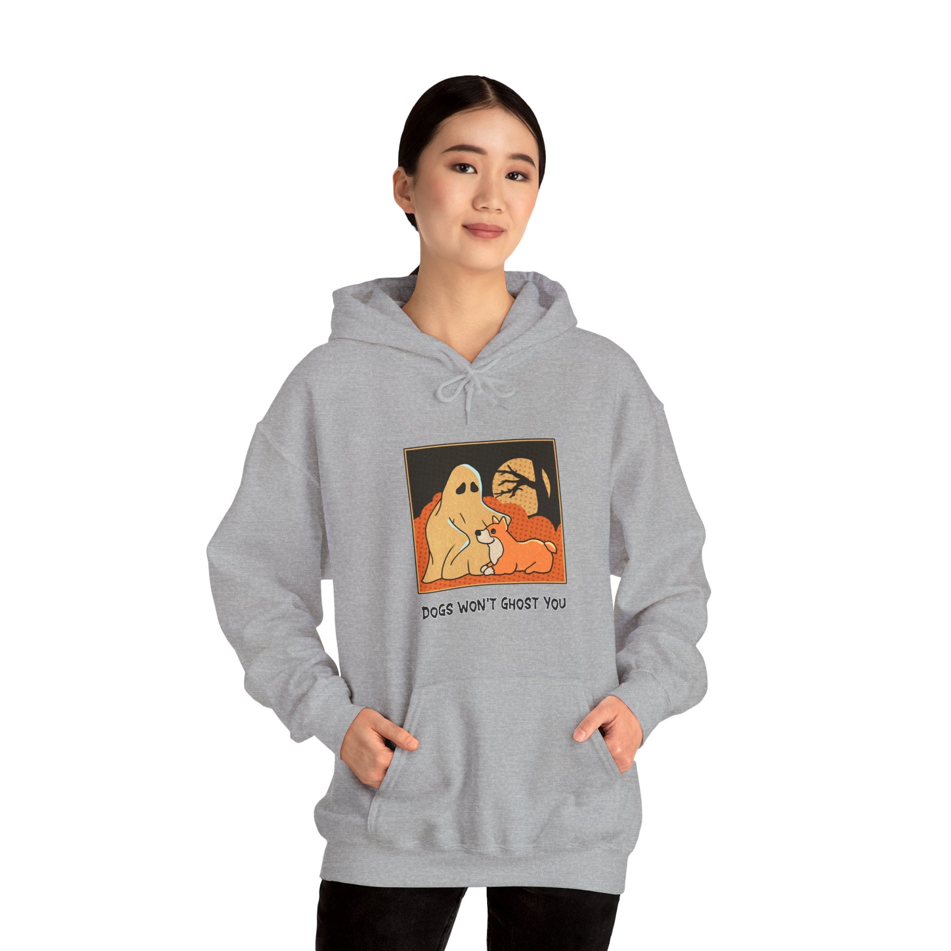 Unisex Hooded Sweatshirt -  'Dogs Won't Ghost You' - ALIQUOS