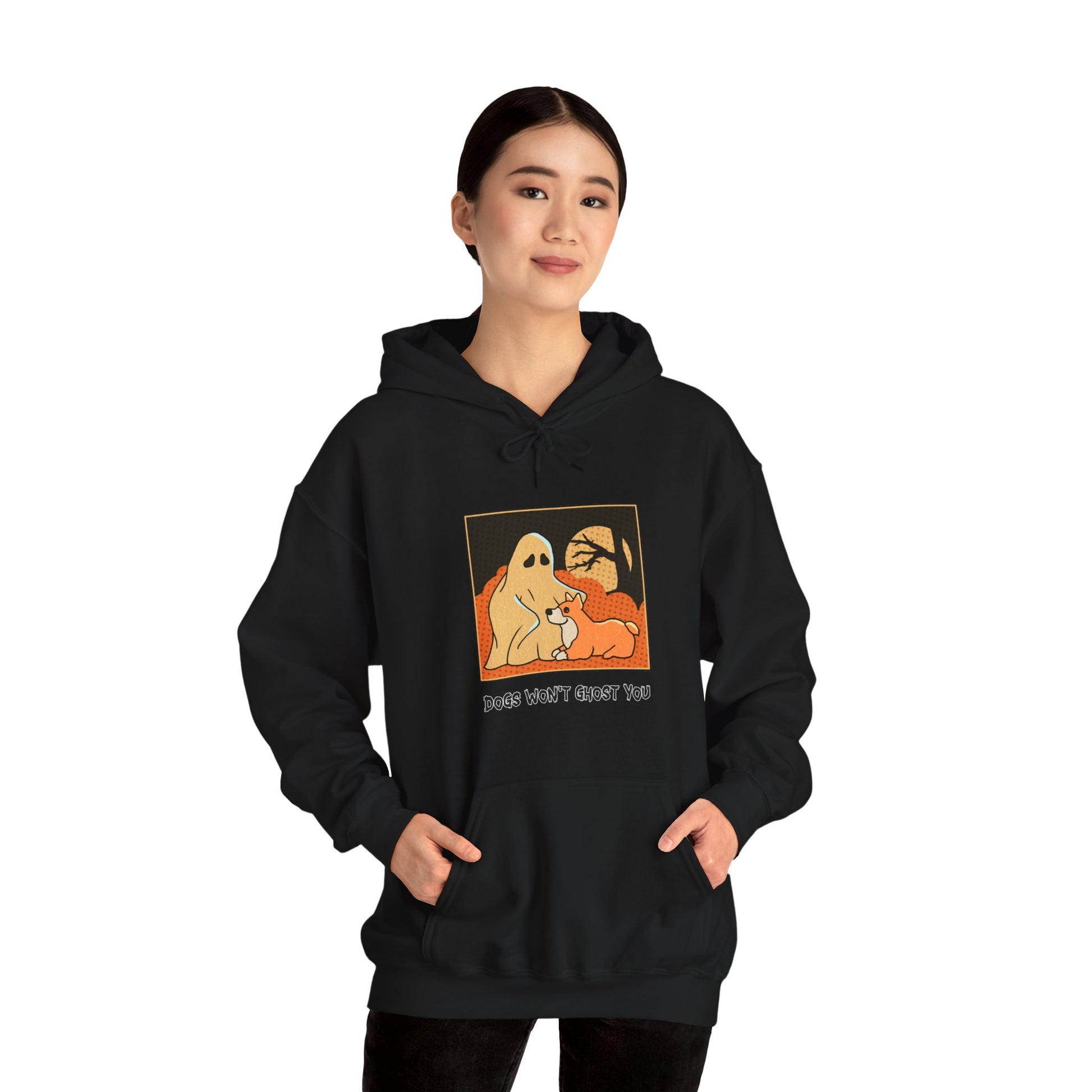 Unisex Hooded Sweatshirt -  'Dogs Won't Ghost You' - ALIQUOS