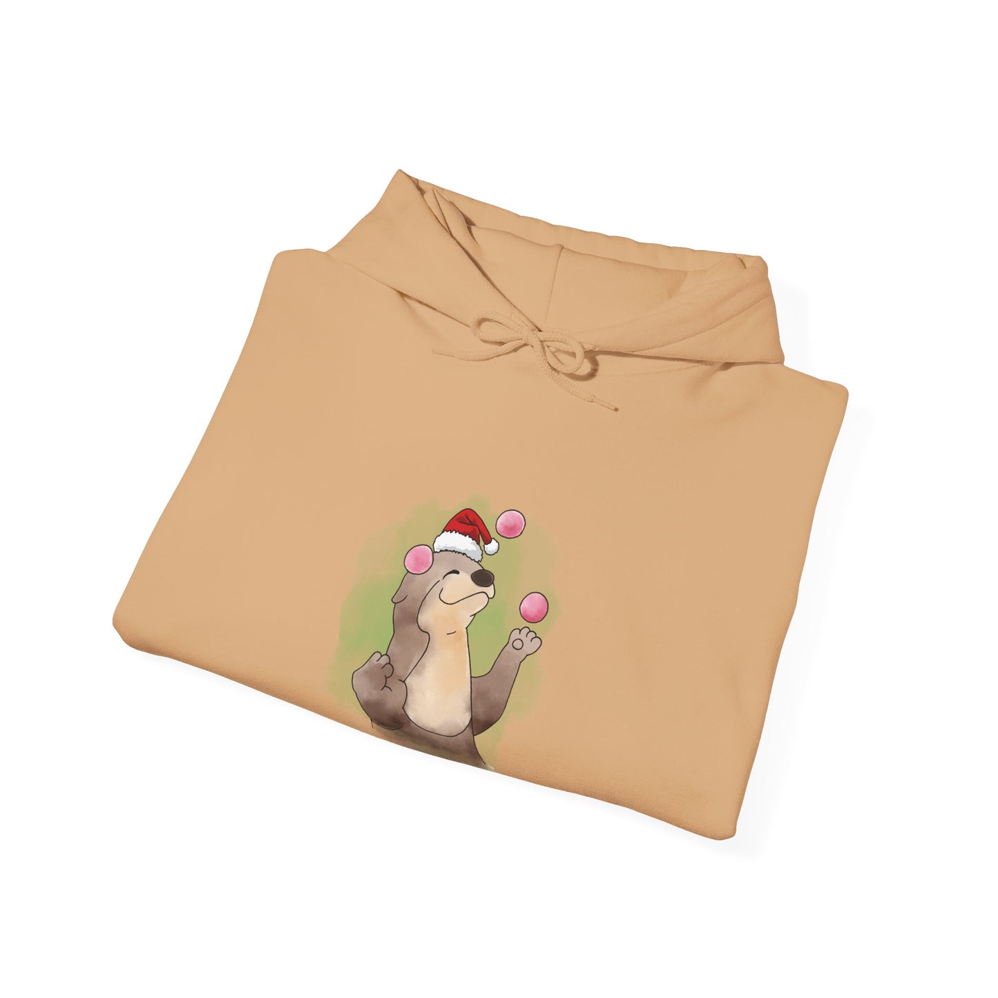 Sweat à capuche unisexe - Loutre de Noël 10 
