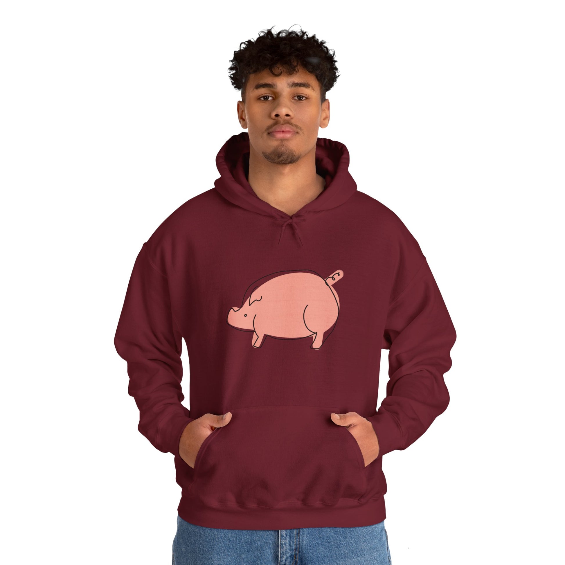 Chubby Piggy Unisex Hooded Sweatshirt - ALIQUOS