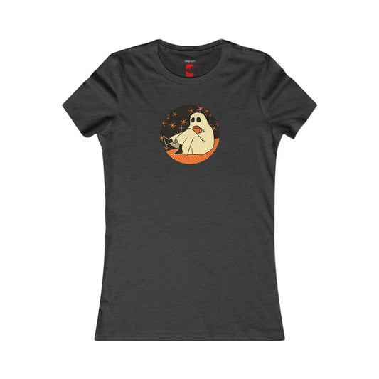 Tailliertes T-Shirt für Damen – Design „Moonlit Coffee“ 