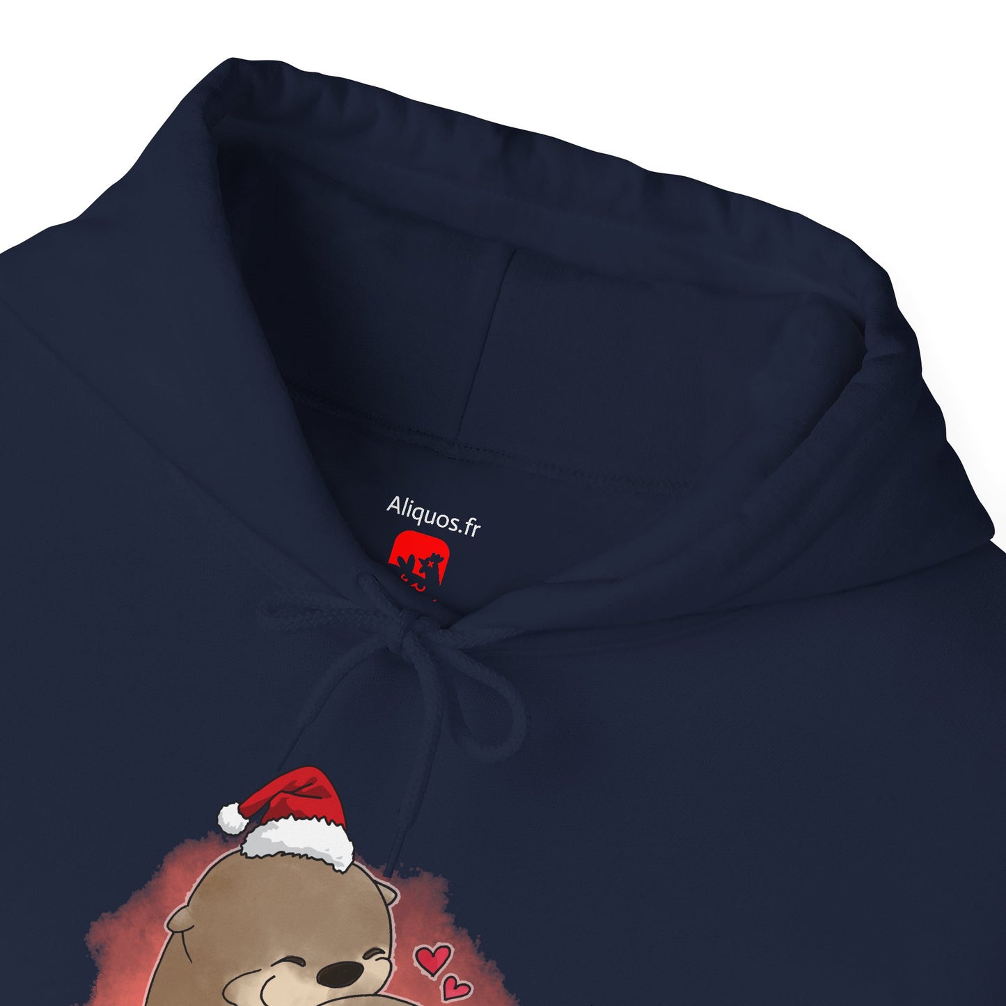 Sweat à capuche unisexe - Loutre de Noël 11 