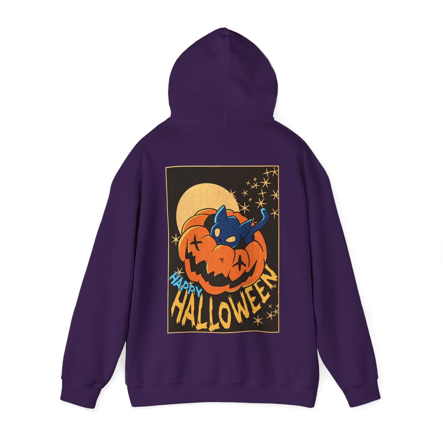 Sweat à capuche unisexe - Motif « Kitty Pumpkin » 