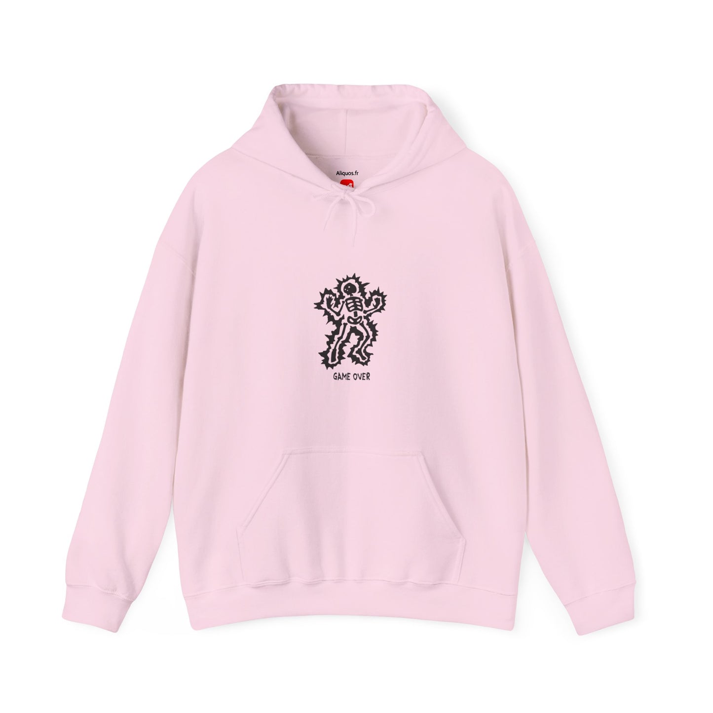 Unisex Hooded Sweatshirt - Halloween Skeleton 'Game Over' Design - ALIQUOS