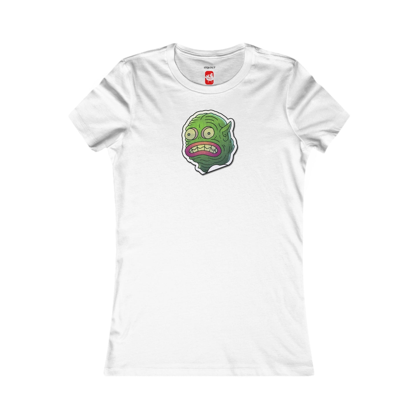 Women's Fitted Tee - Water Monster Design - ALIQUOS