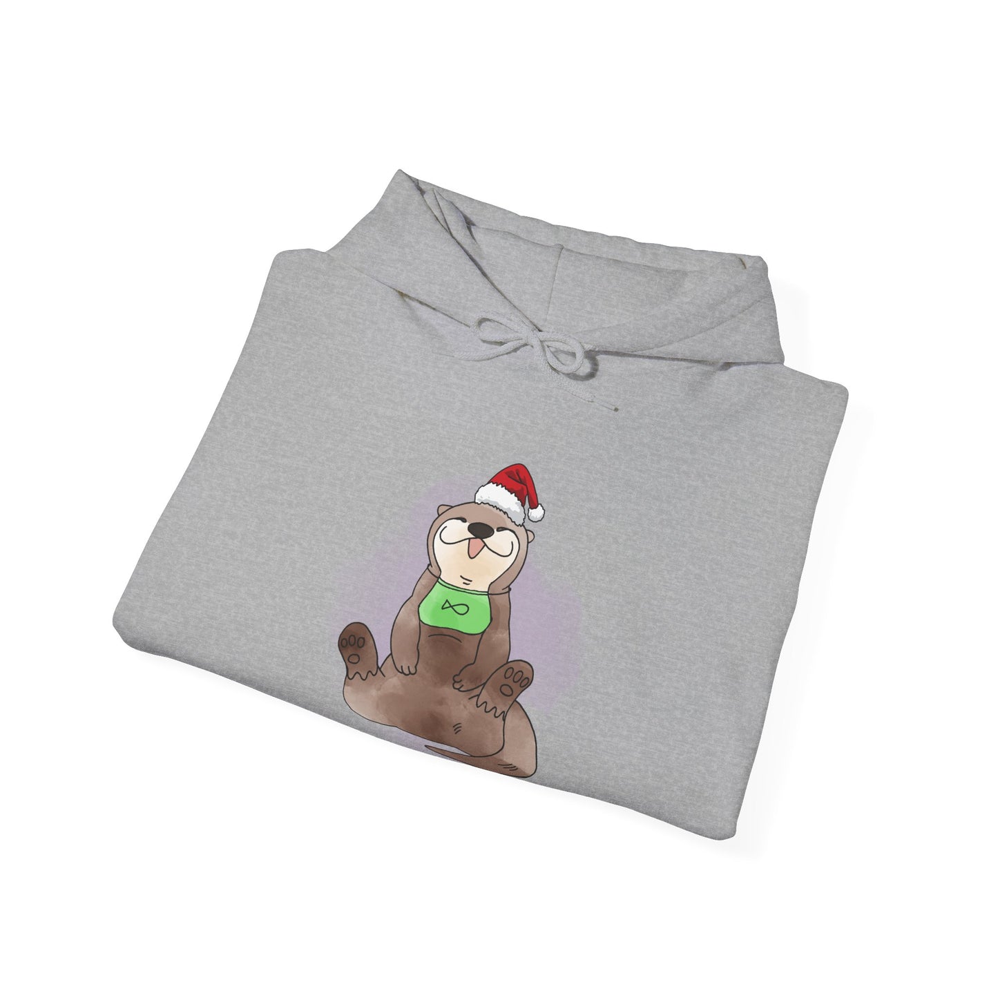 Sweat à capuche unisexe - Loutre de Noël 2 