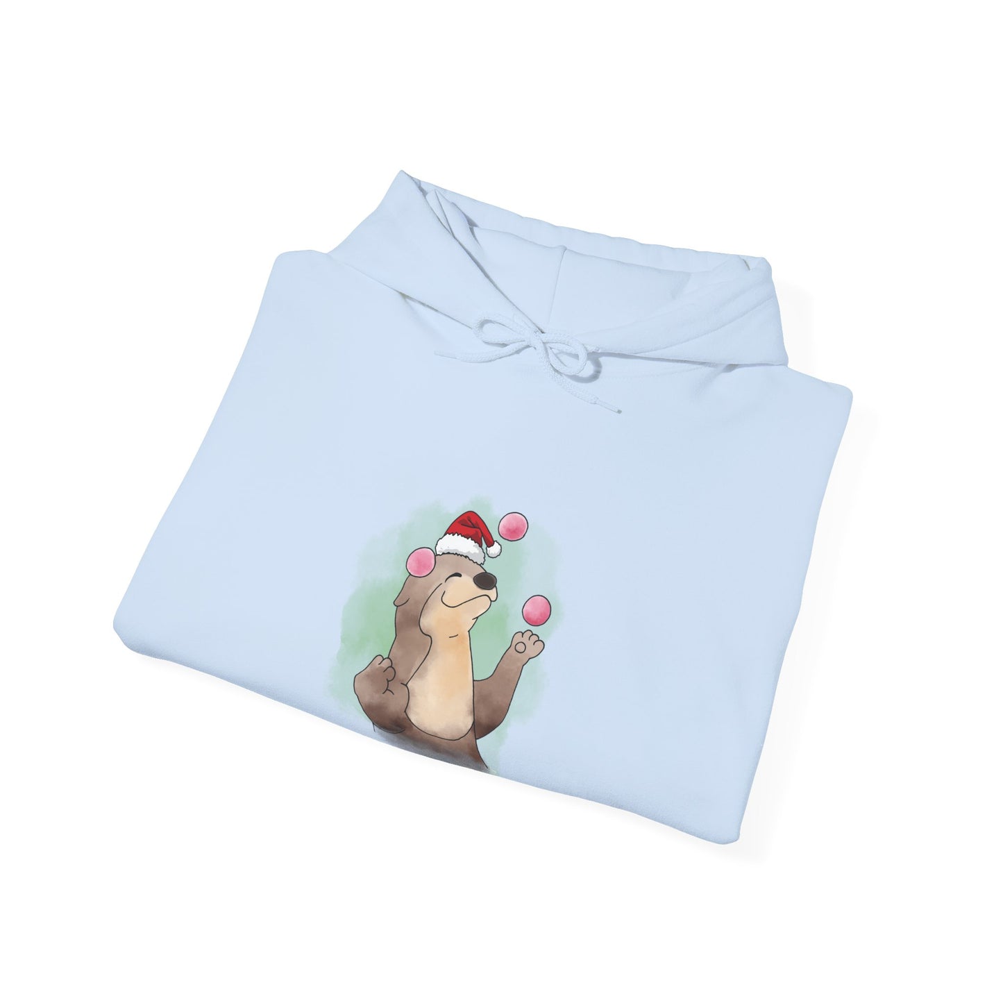 Sweat à capuche unisexe - Loutre de Noël 10 