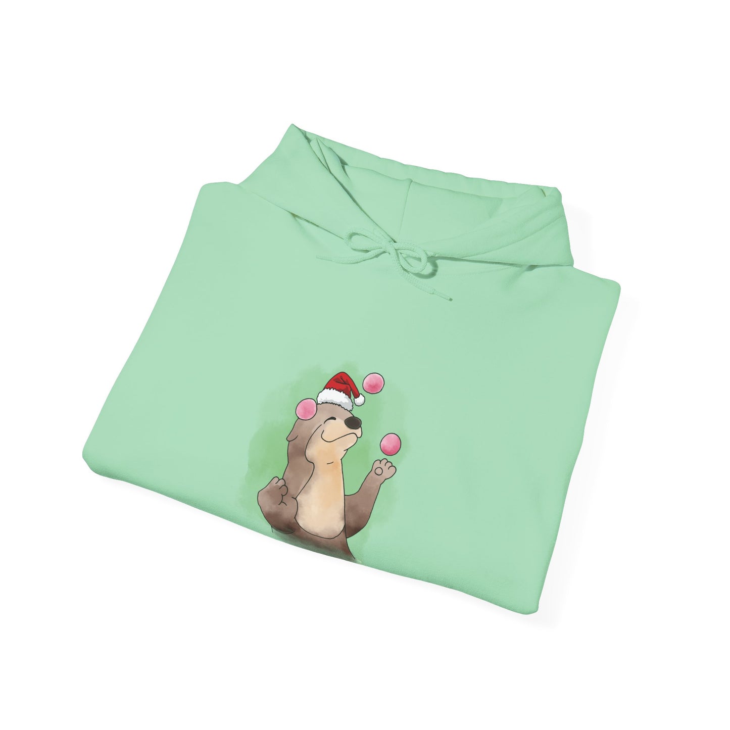 Sweat à capuche unisexe - Loutre de Noël 10 
