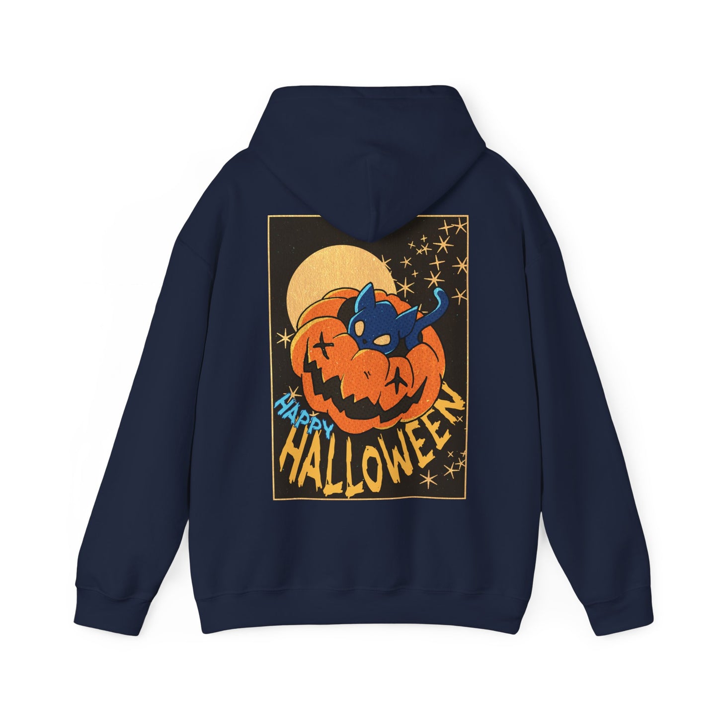 Sweat à capuche unisexe - Motif « Kitty Pumpkin » 