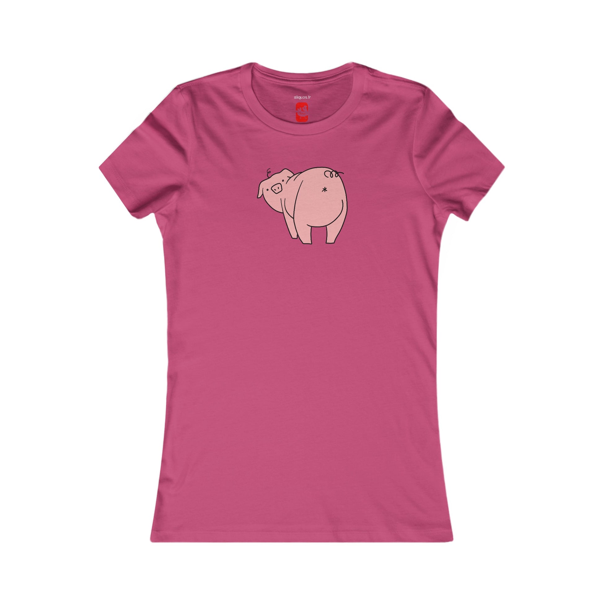 Piggy Rear Women's fitted Tee - ALIQUOS