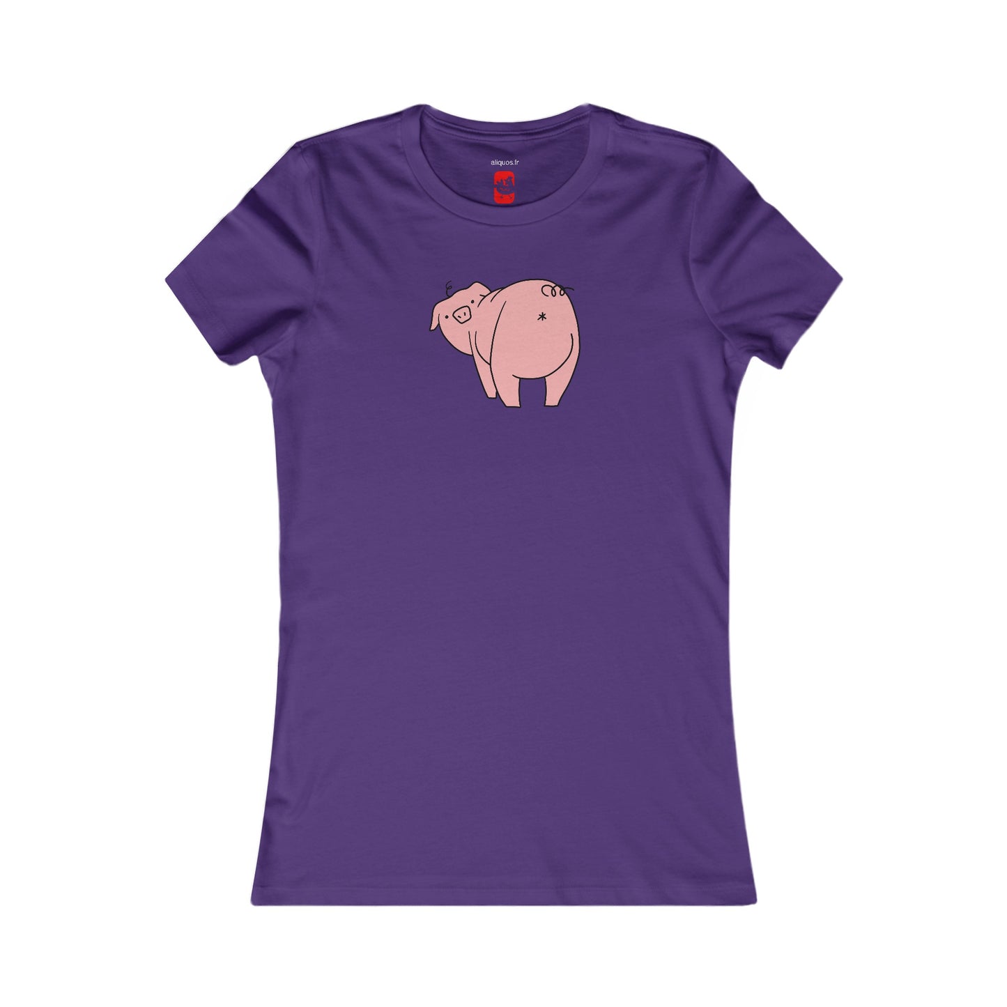 Piggy Rear Women's fitted Tee - ALIQUOS