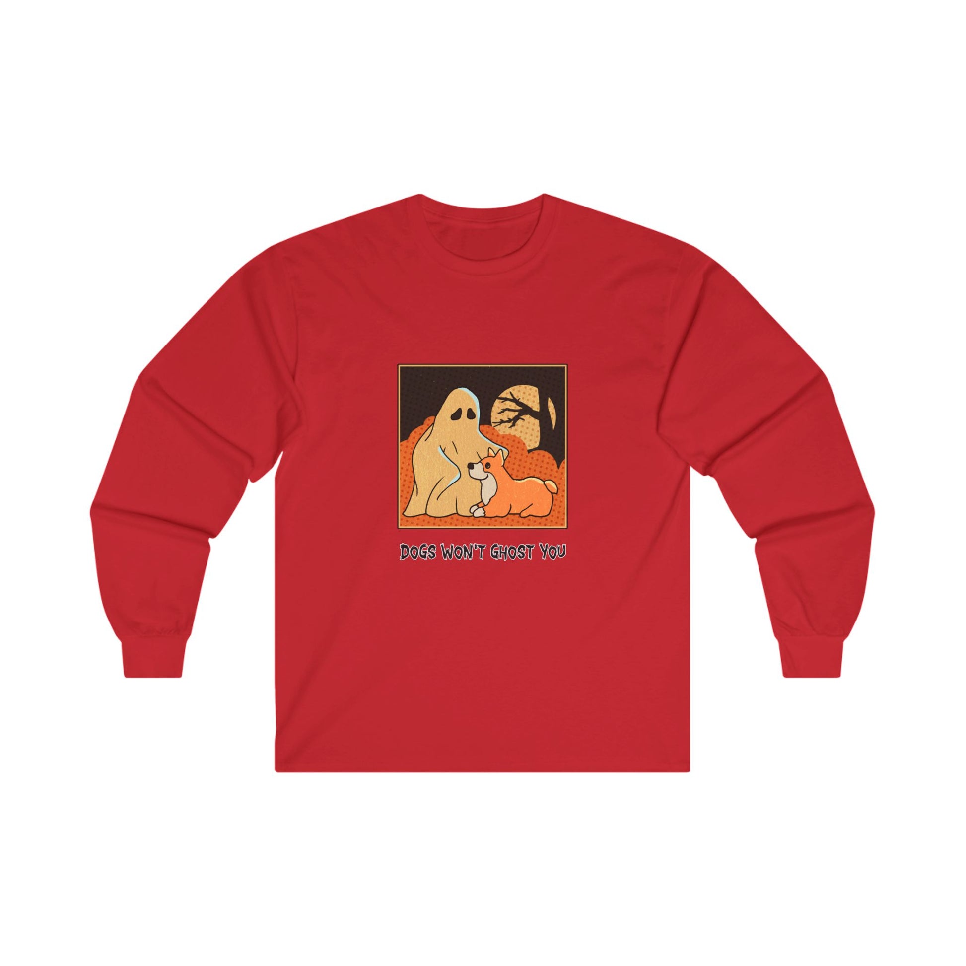 Long Sleeve Tee - 'Dogs Won't Ghost You' - ALIQUOS