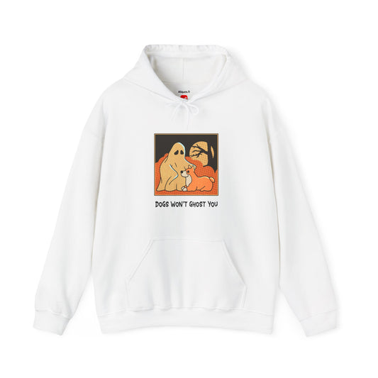 Unisex Hooded Sweatshirt -  'Dogs Won't Ghost You' - ALIQUOS