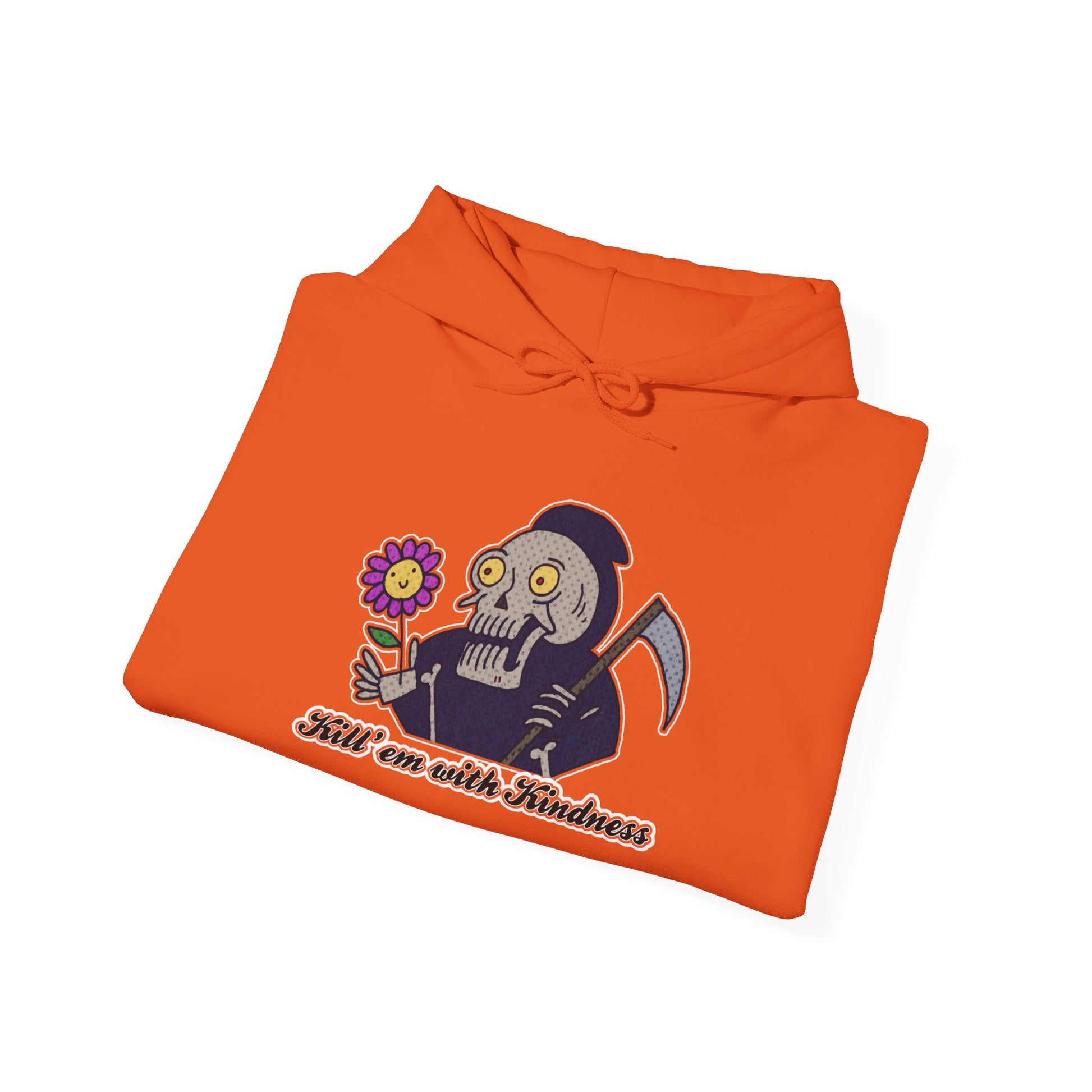 Unisex Hooded Sweatshirt -  Kill 'Em With Kindness Design - ALIQUOS