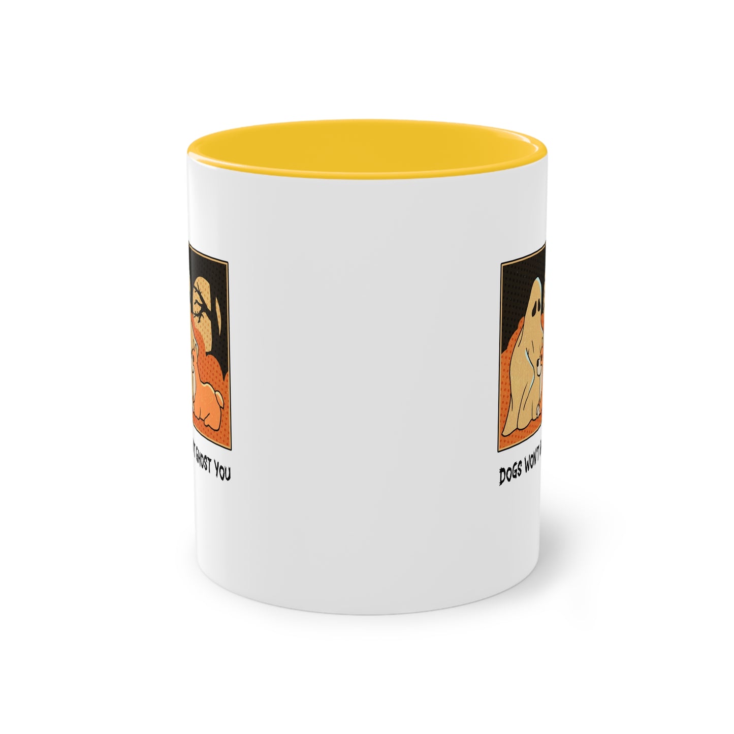 Two Tone Mug - 'Dogs Won't Ghost You' - ALIQUOS