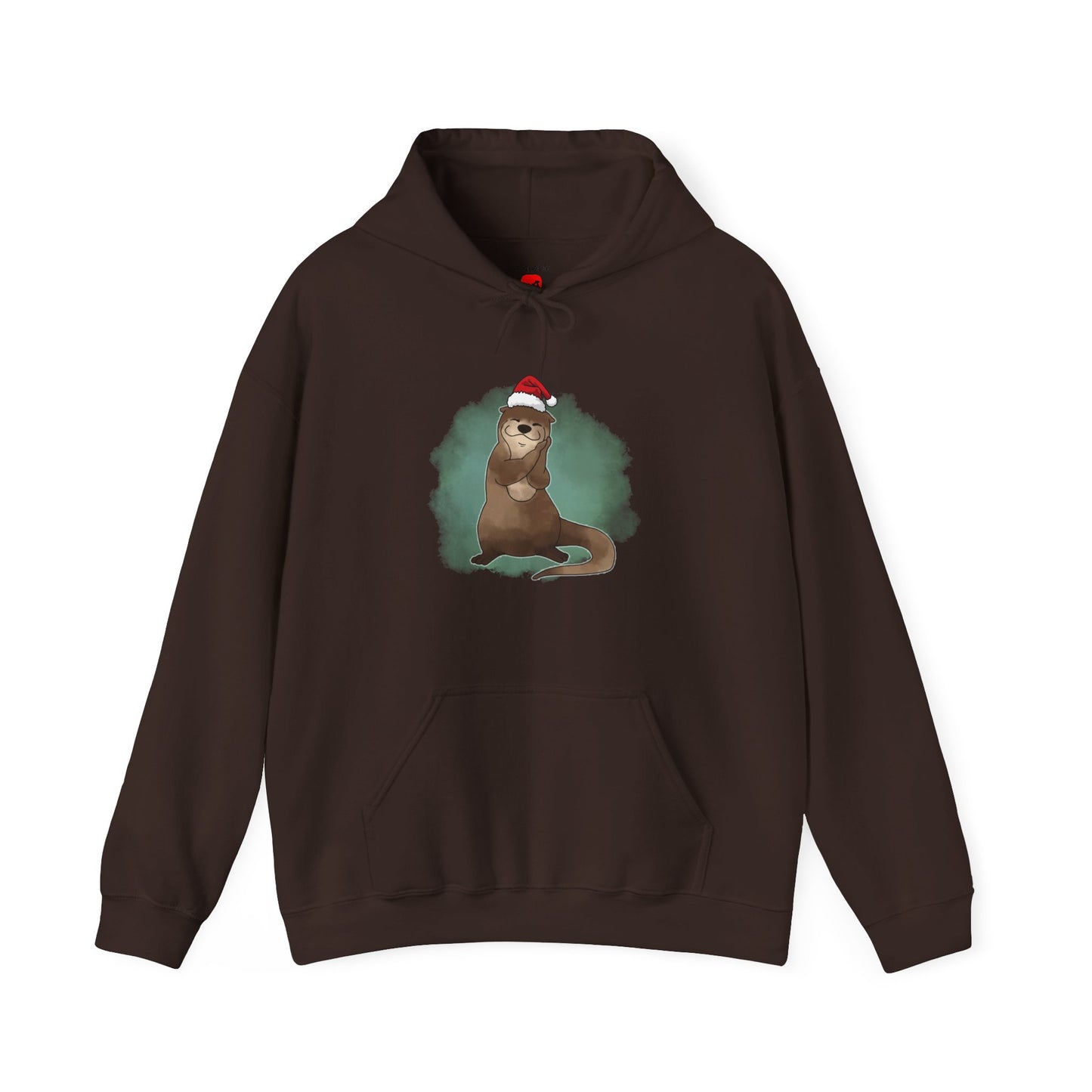 Sweat à capuche unisexe - Loutre de Noël 13 