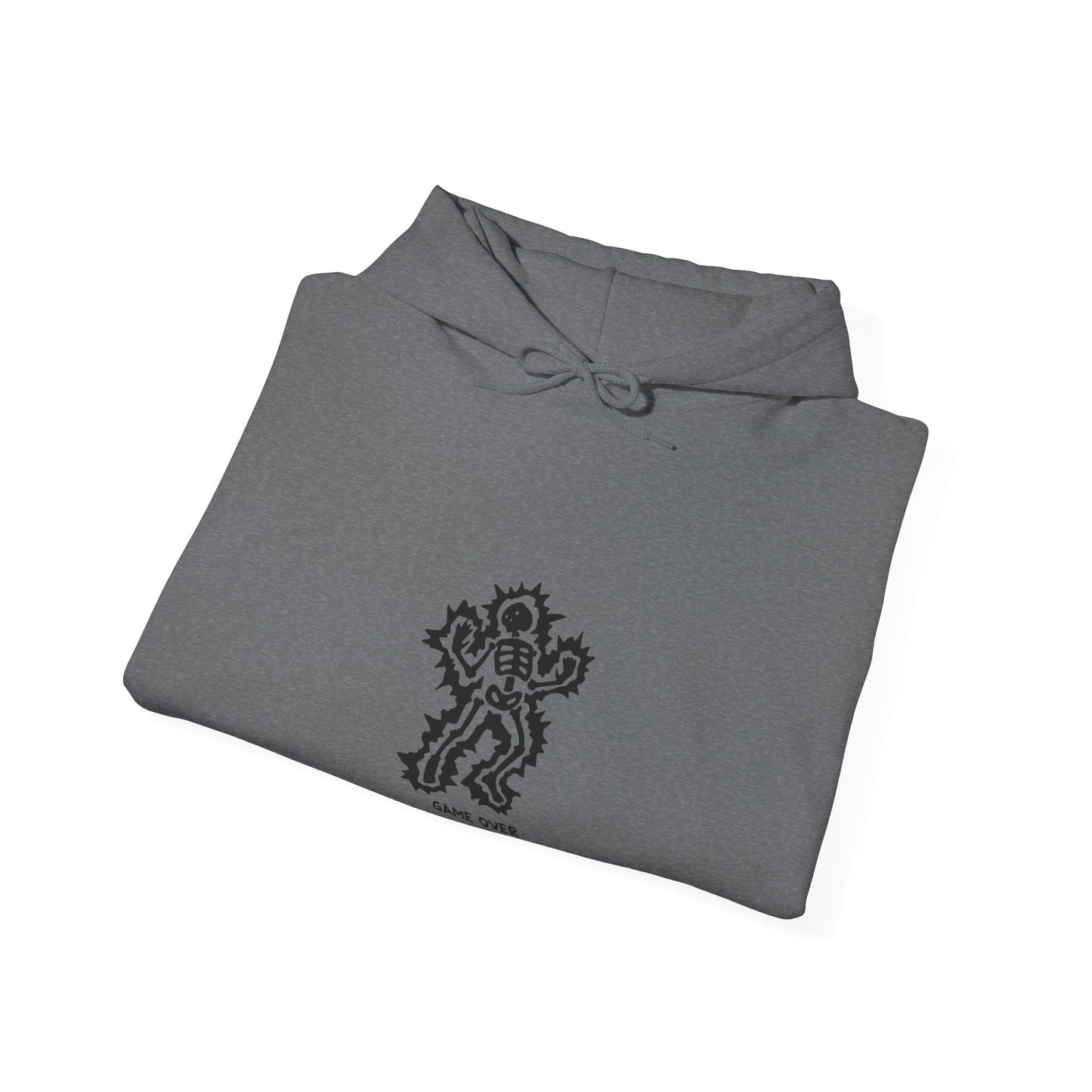 Unisex Hooded Sweatshirt - Halloween Skeleton 'Game Over' Design - ALIQUOS