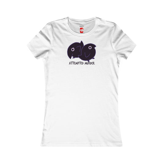 Women's Fitted Tee - Attempted Murder Design - ALIQUOS