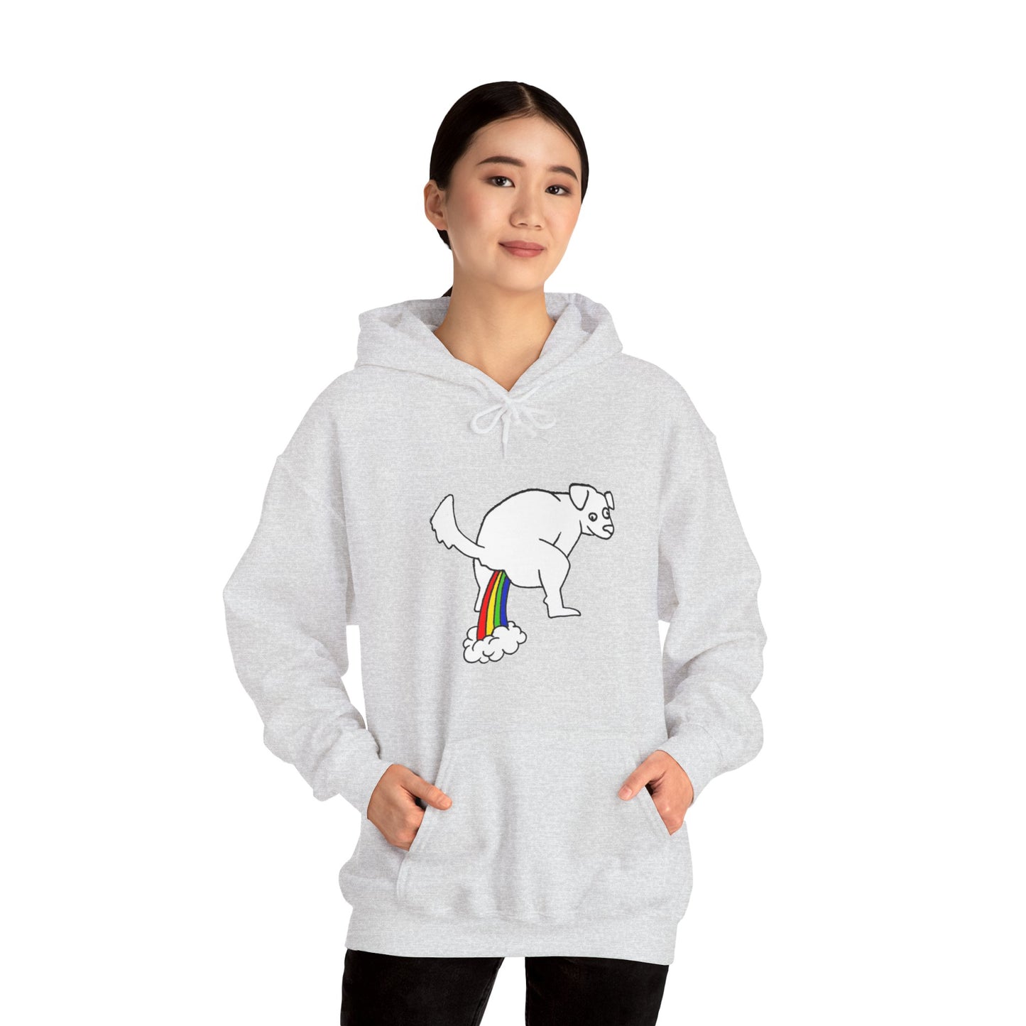 Unisex Hooded Sweatshirt -  Doggy Rainbow Factory - ALIQUOS