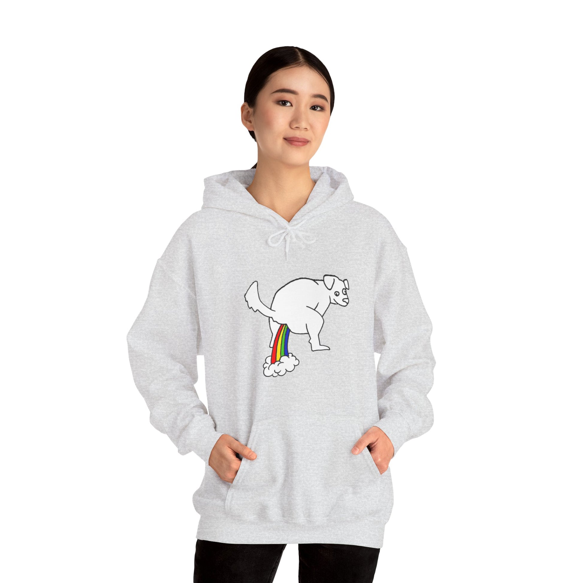 Unisex Hooded Sweatshirt -  Doggy Rainbow Factory - ALIQUOS