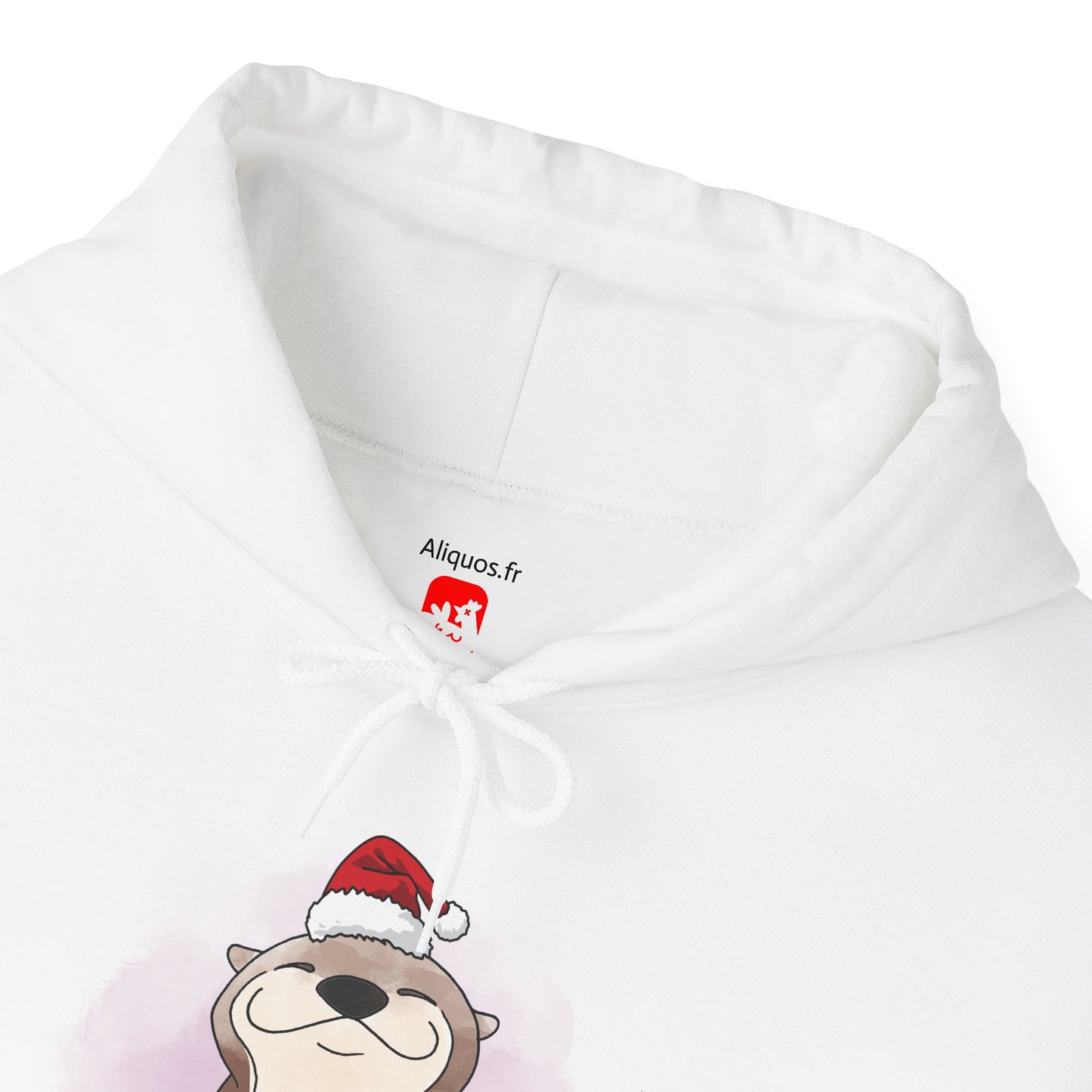 Sweat à capuche unisexe - Loutre de Noël 3 