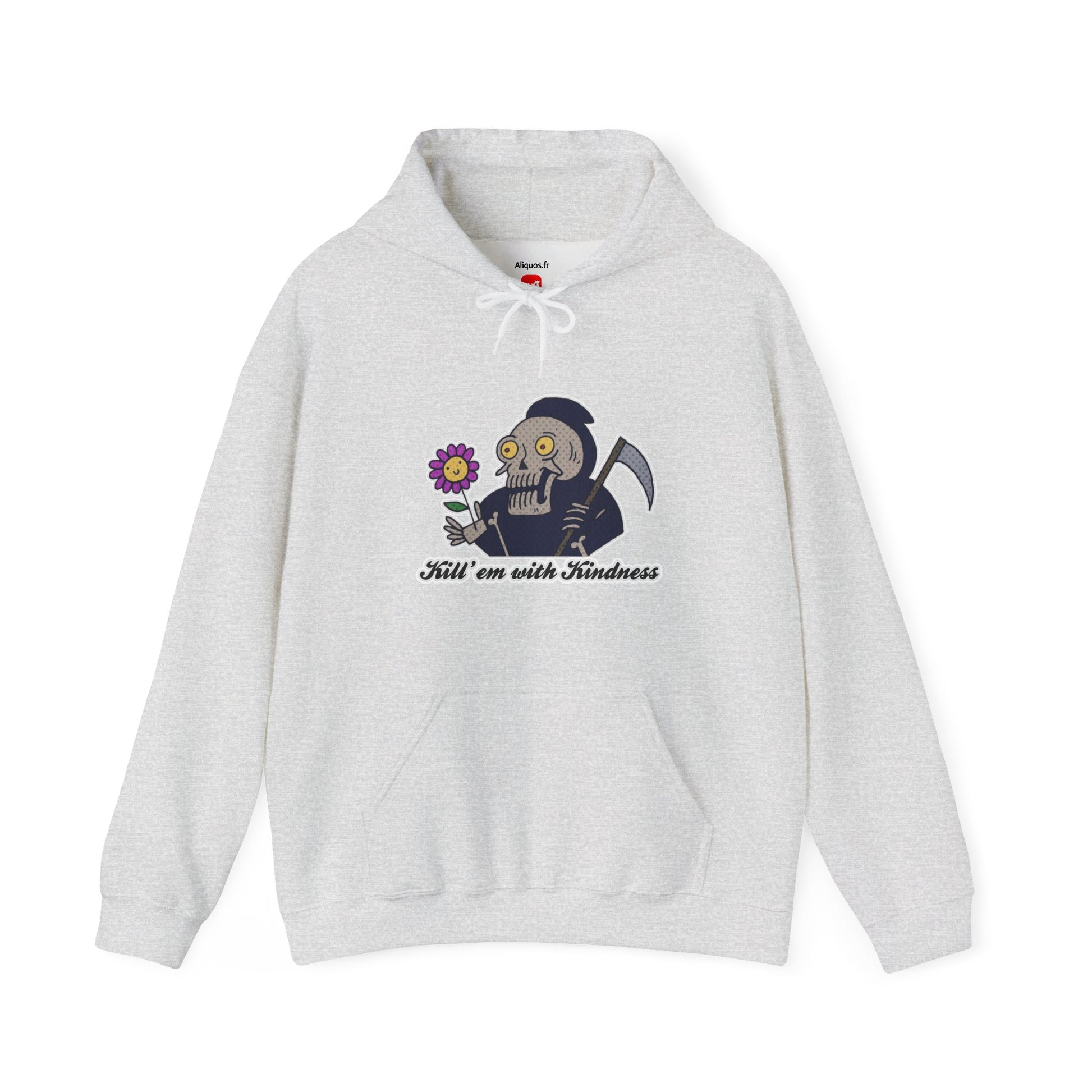 Unisex Hooded Sweatshirt -  Kill 'Em With Kindness Design - ALIQUOS