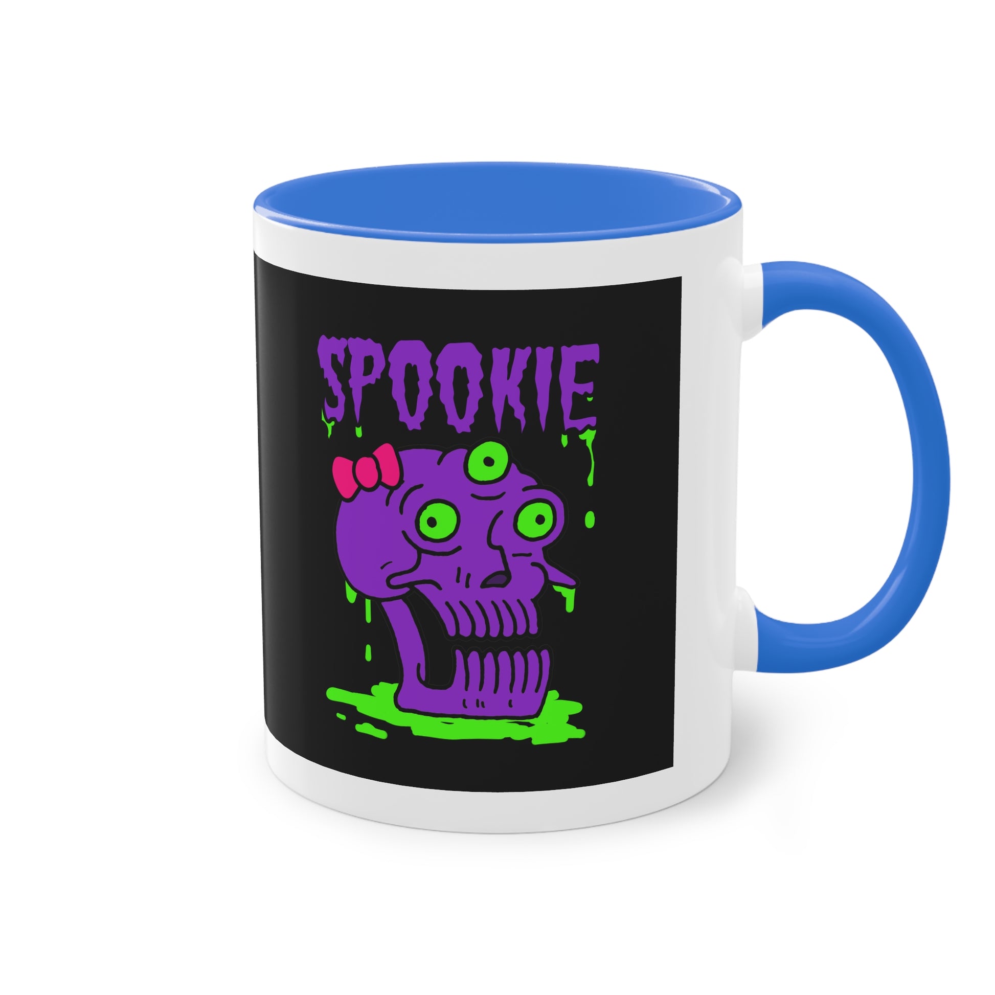 Two Tone Mug - Three-Eyed Skull 'Spookie' Design - ALIQUOS