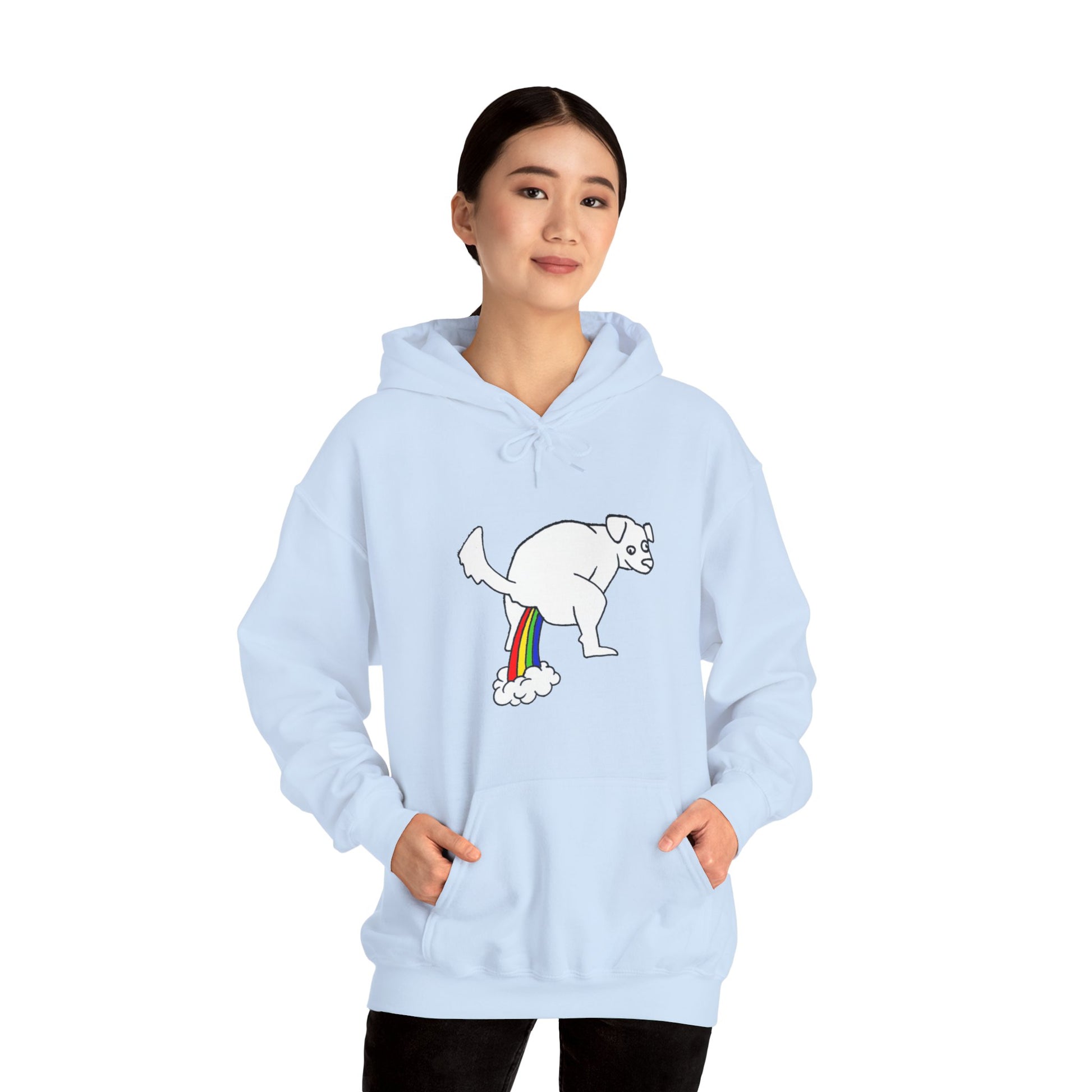 Unisex Hooded Sweatshirt -  Doggy Rainbow Factory - ALIQUOS