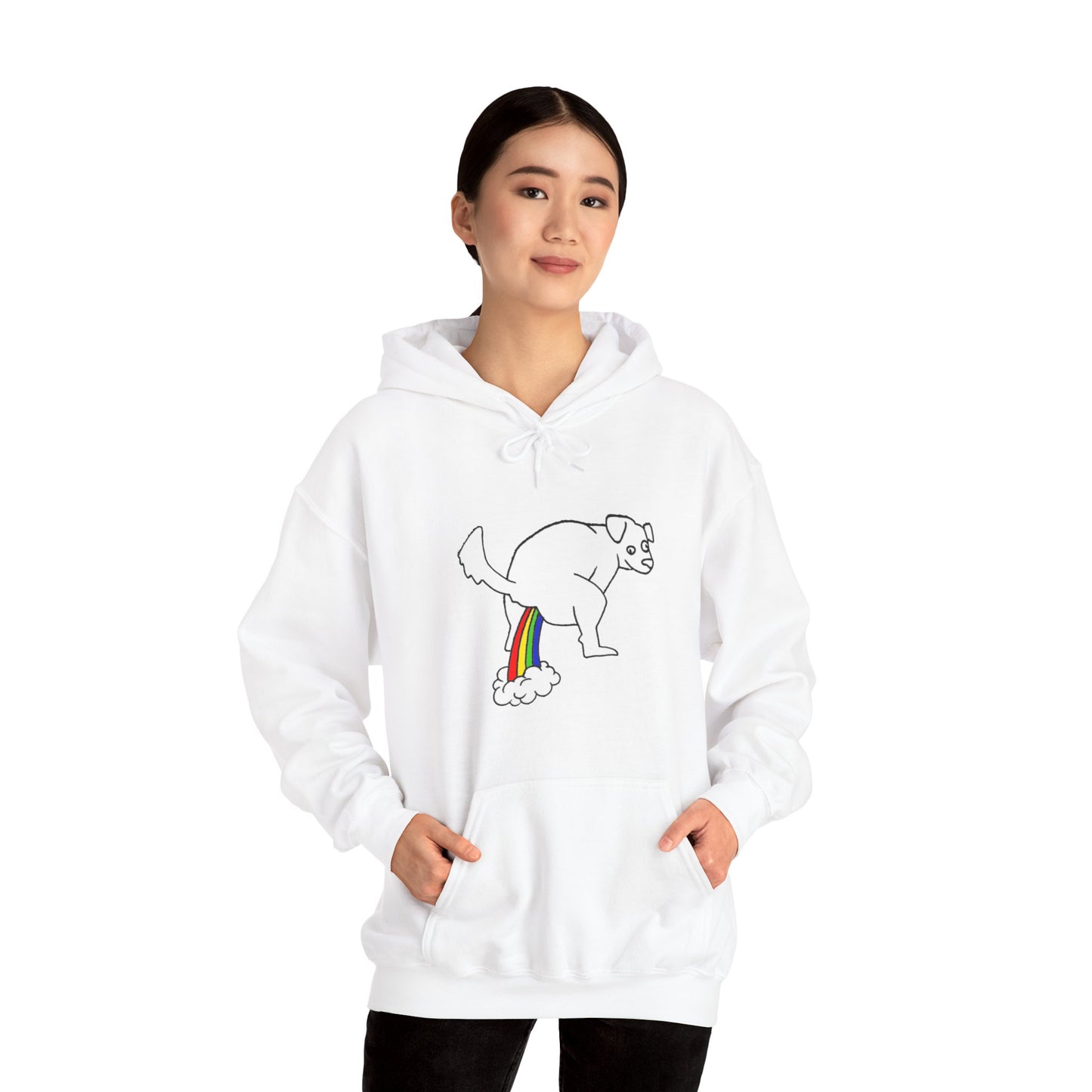 Unisex Hooded Sweatshirt -  Doggy Rainbow Factory - ALIQUOS