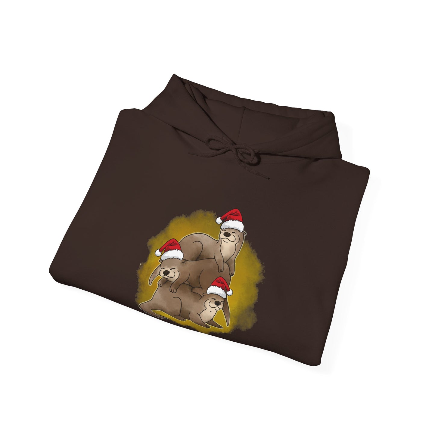Sweat à capuche unisexe - Loutre de Noël 12 