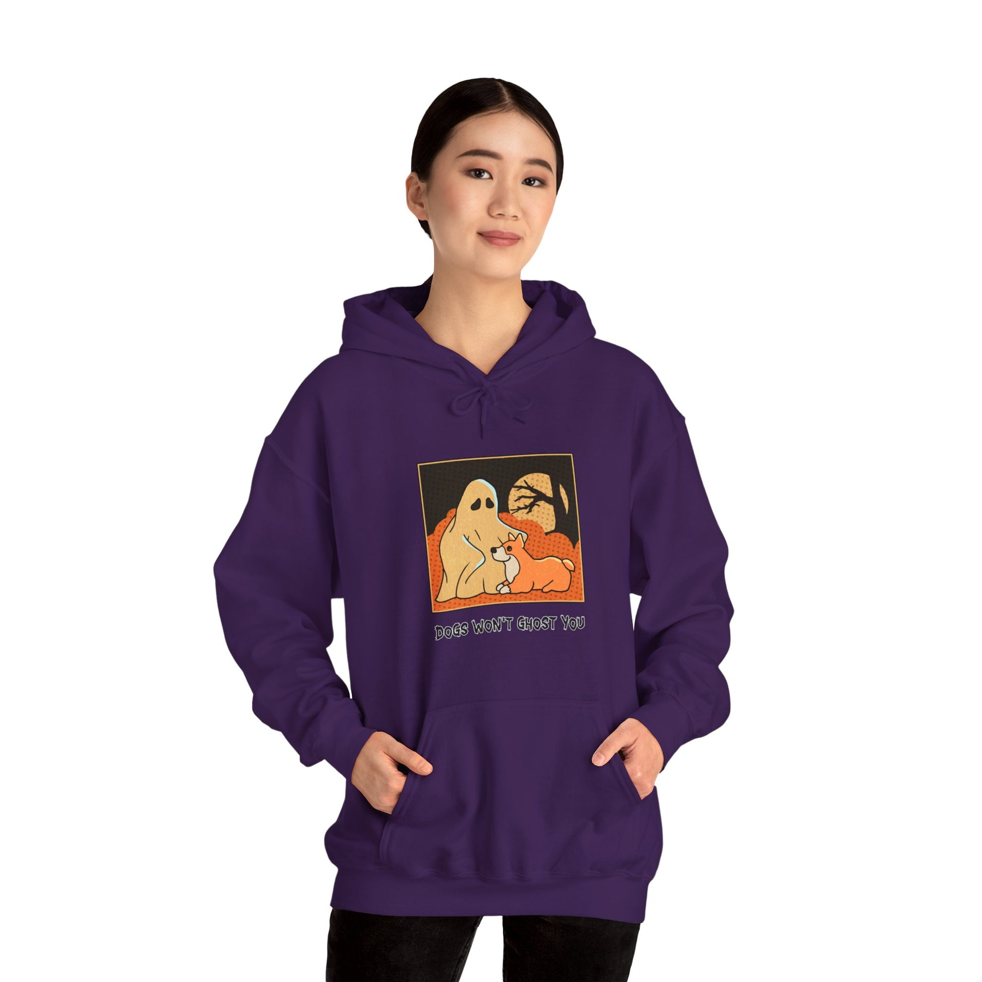 Unisex Hooded Sweatshirt -  'Dogs Won't Ghost You' - ALIQUOS