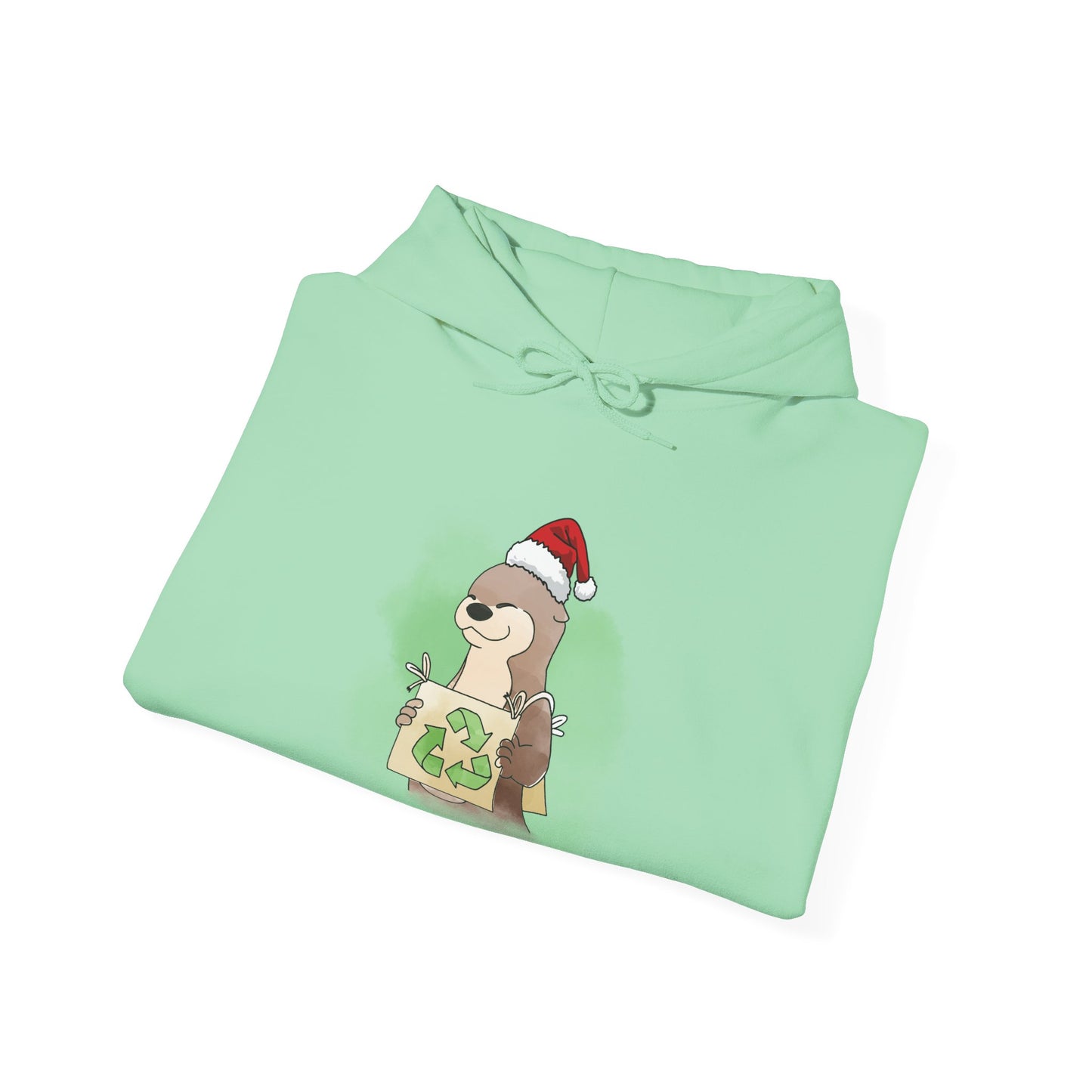 Sweat à capuche unisexe - Loutre de Noël 5 