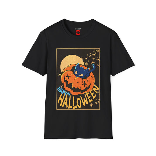 T-shirt unisexe - Motif « Kitty Pumpkin » 