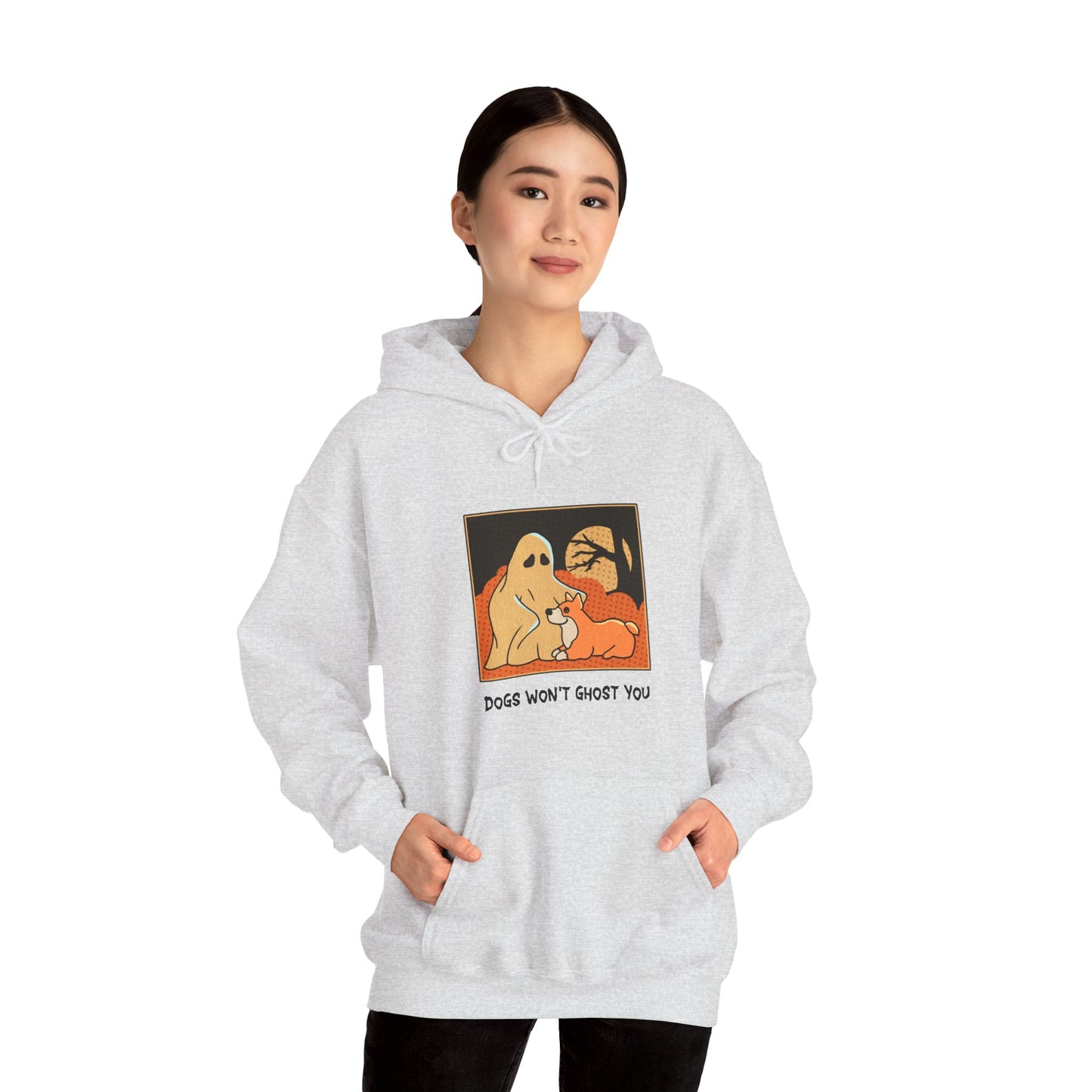 Unisex Hooded Sweatshirt -  'Dogs Won't Ghost You' - ALIQUOS