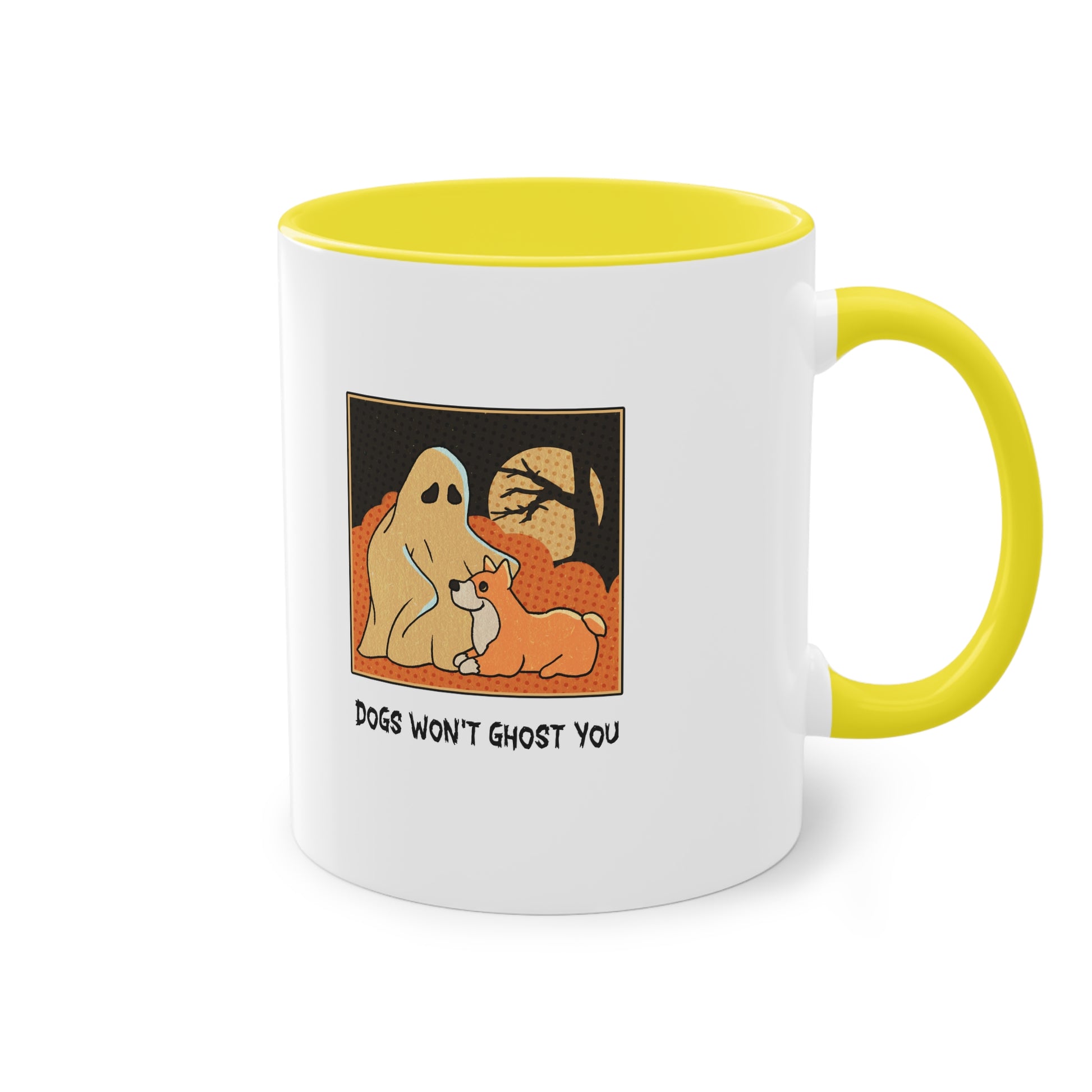 Two Tone Mug - 'Dogs Won't Ghost You' - ALIQUOS