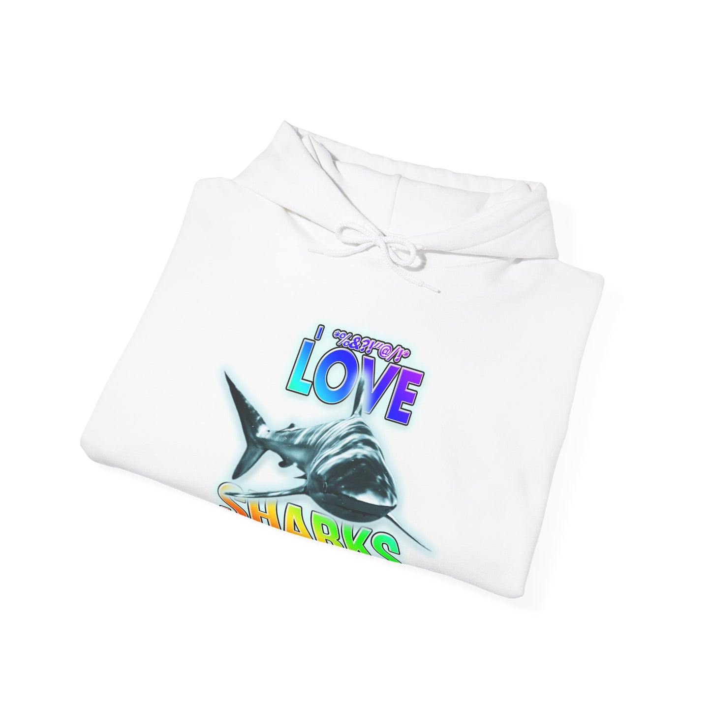 Sweat à capuche unisexe - J'adore les requins - Aliquos 