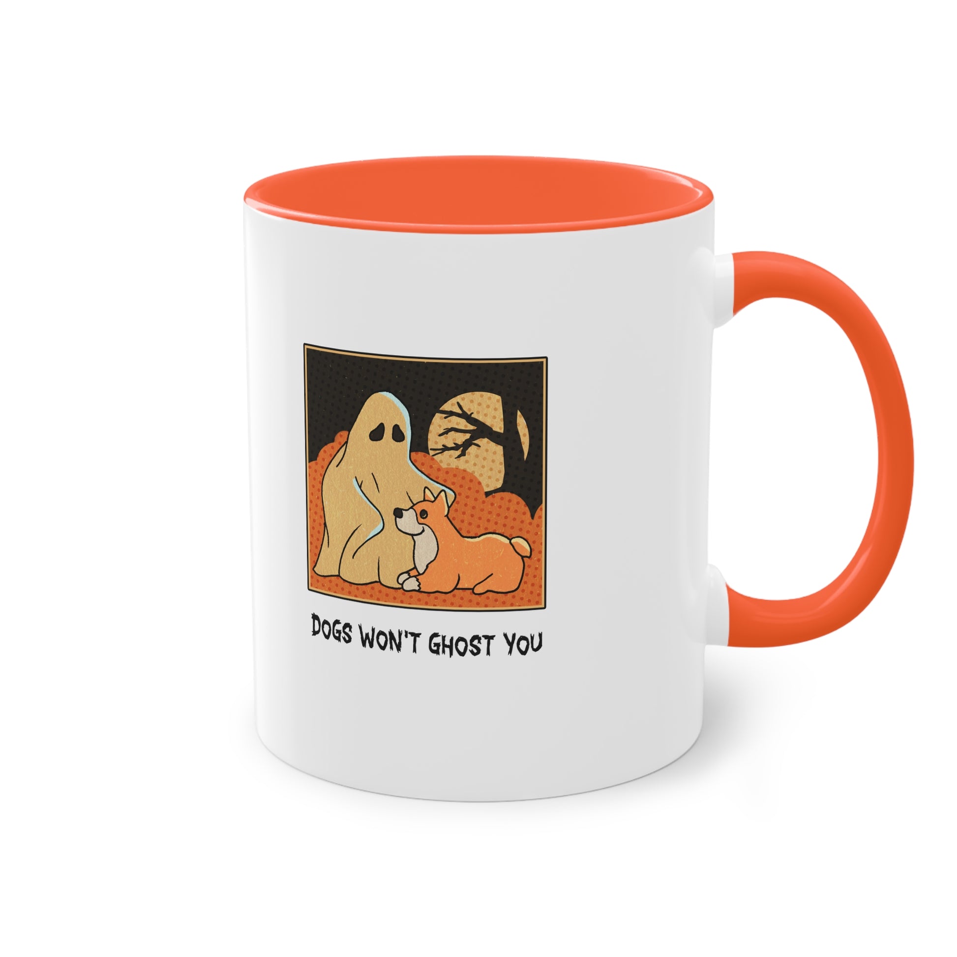 Two Tone Mug - 'Dogs Won't Ghost You' - ALIQUOS