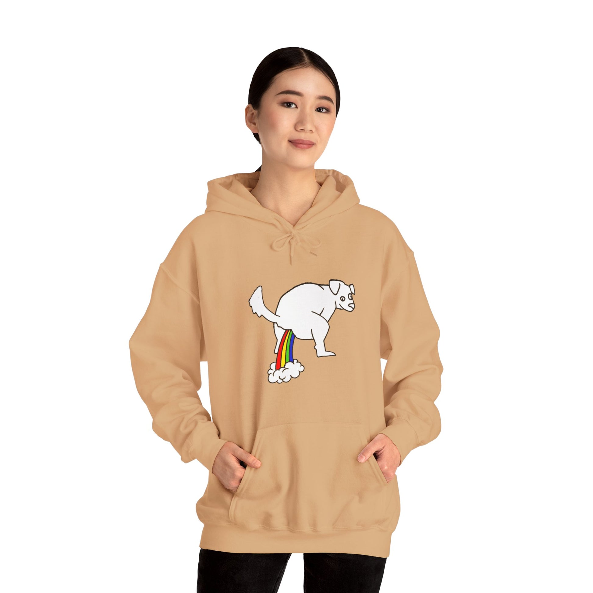 Unisex Hooded Sweatshirt -  Doggy Rainbow Factory - ALIQUOS