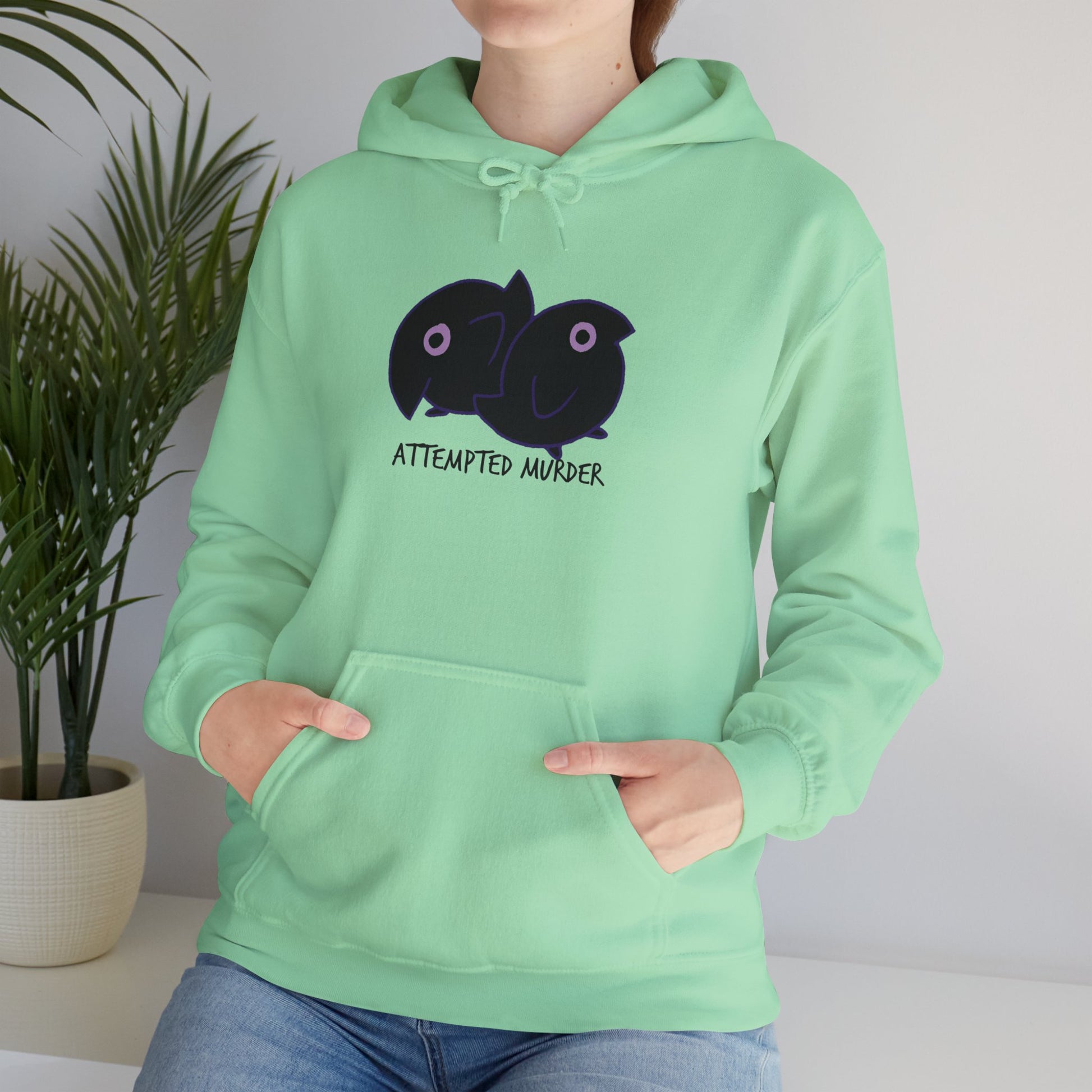 Unisex Hooded Sweatshirt -  Attempted Murder Design - ALIQUOS