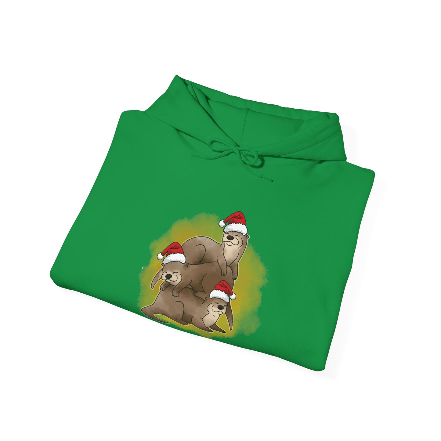 Sweat à capuche unisexe - Loutre de Noël 12 