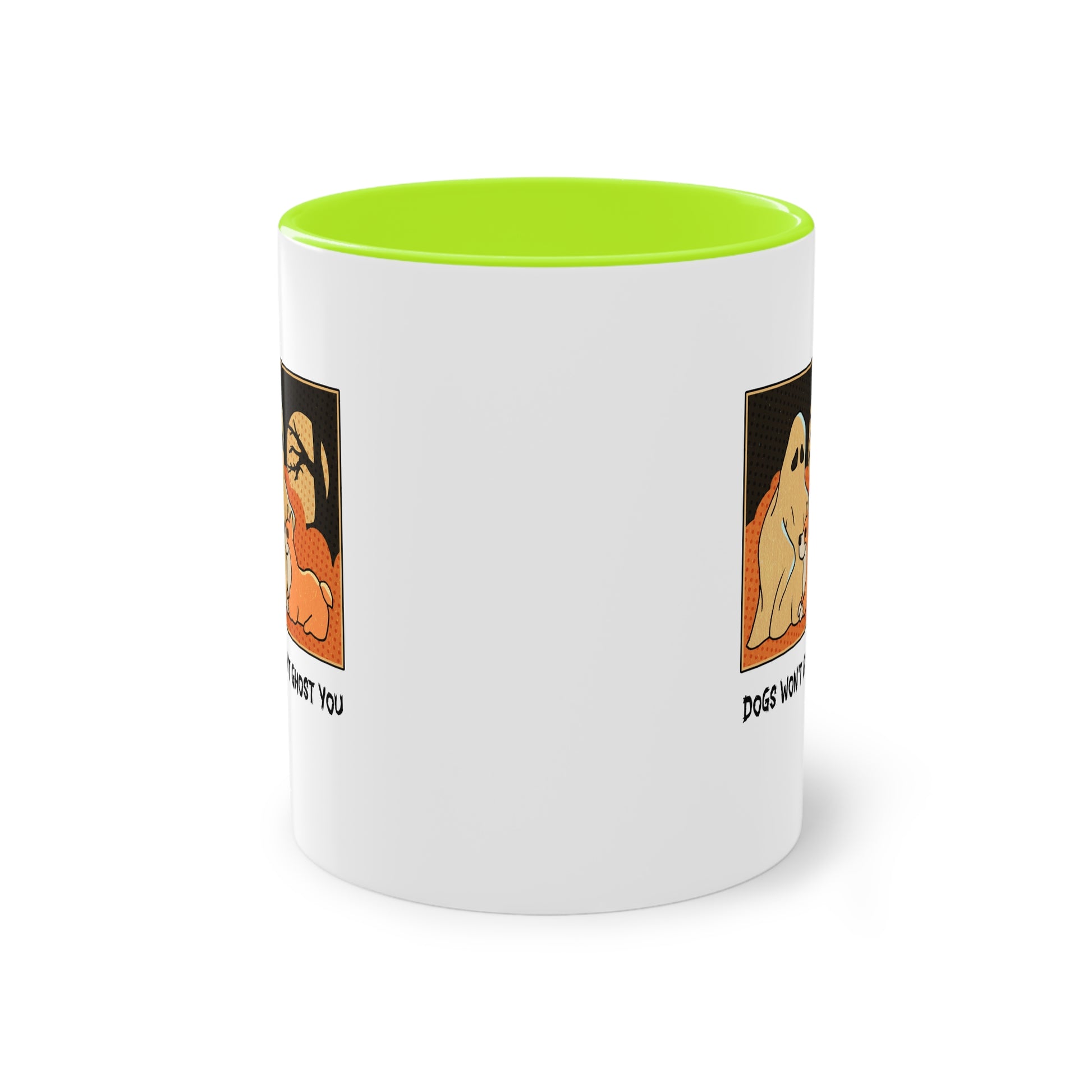 Two Tone Mug - 'Dogs Won't Ghost You' - ALIQUOS