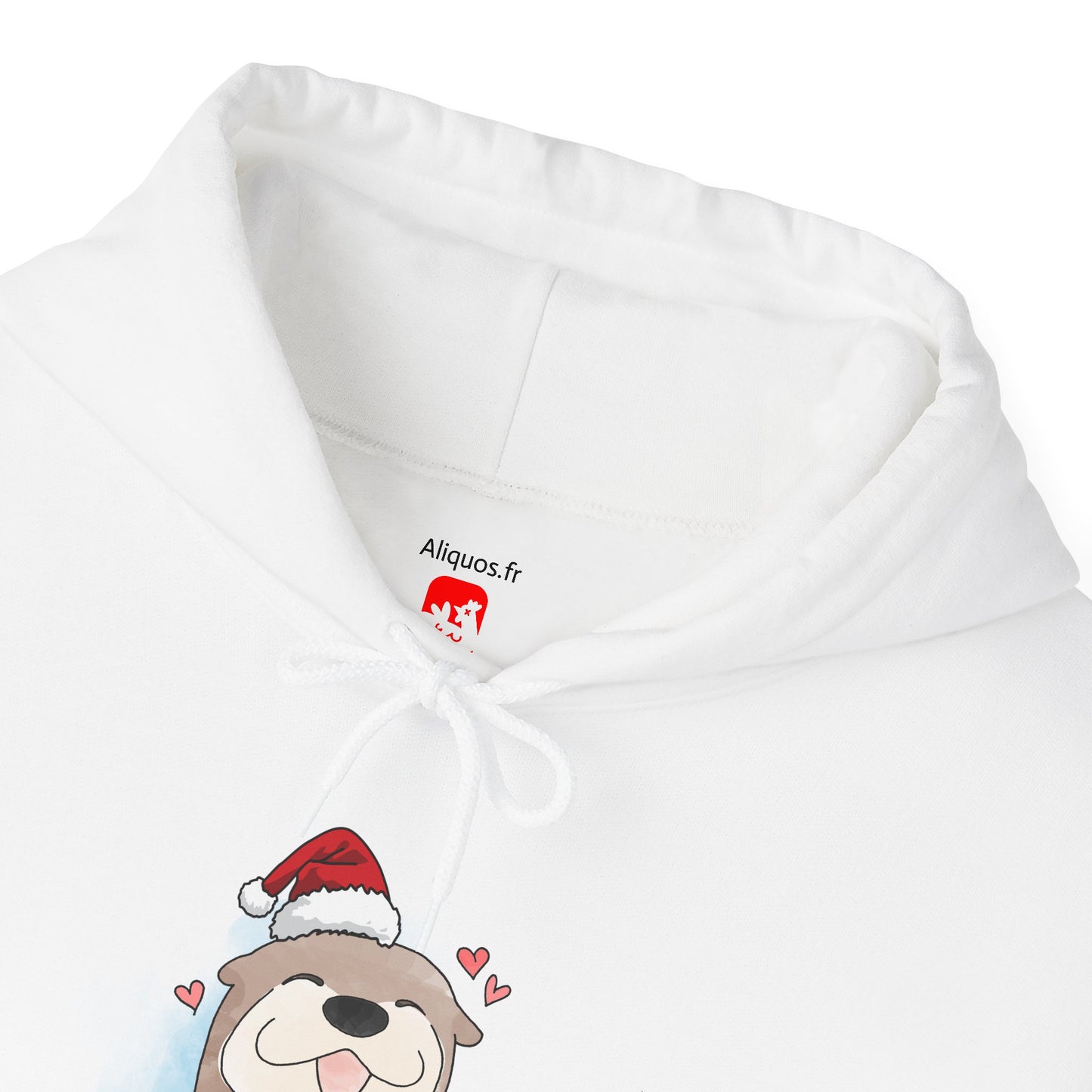Sweat à capuche unisexe - Loutre de Noël 16 