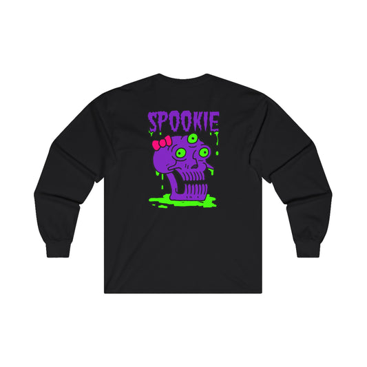 Long Sleeve Tee - Three-Eyed Skull 'Spookie' Design - ALIQUOS