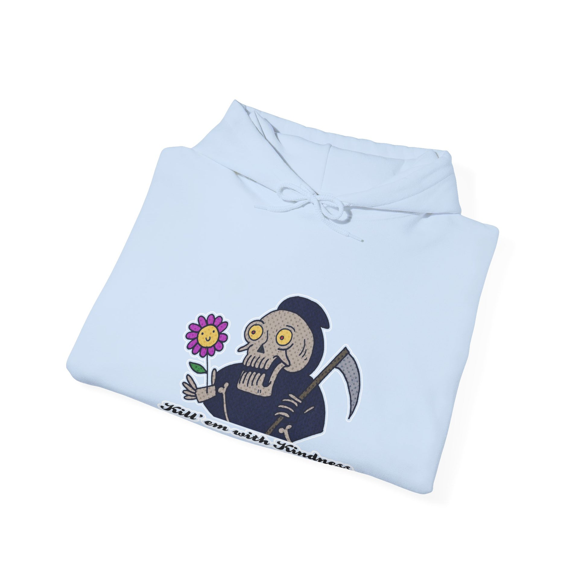 Unisex Hooded Sweatshirt -  Kill 'Em With Kindness Design - ALIQUOS